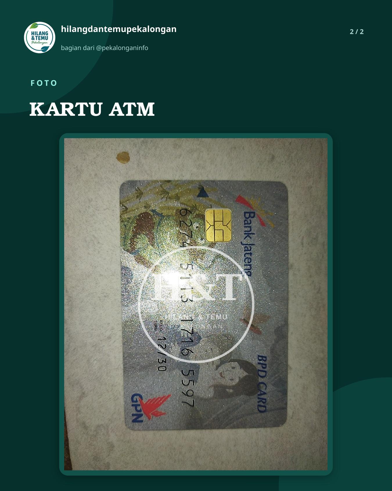 Slide 2 laporan KARTU ATM