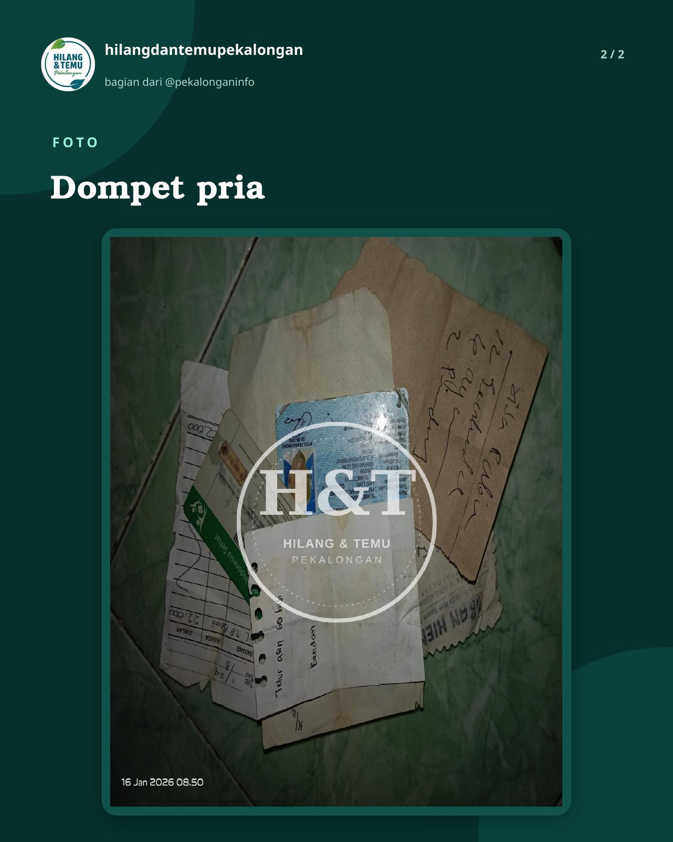 Slide 2 laporan Dompet pria
