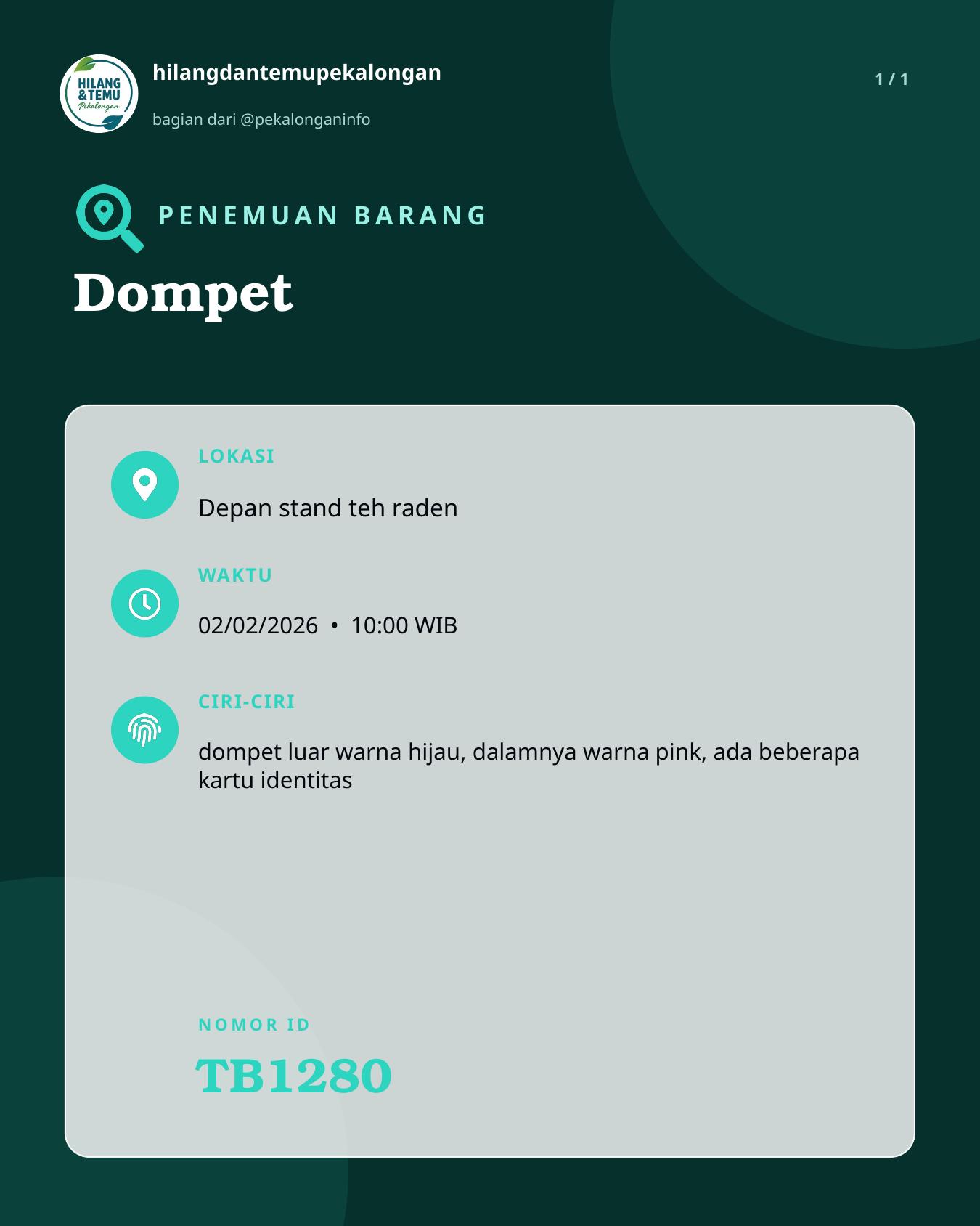 Slide laporan Dompet (TB1280)