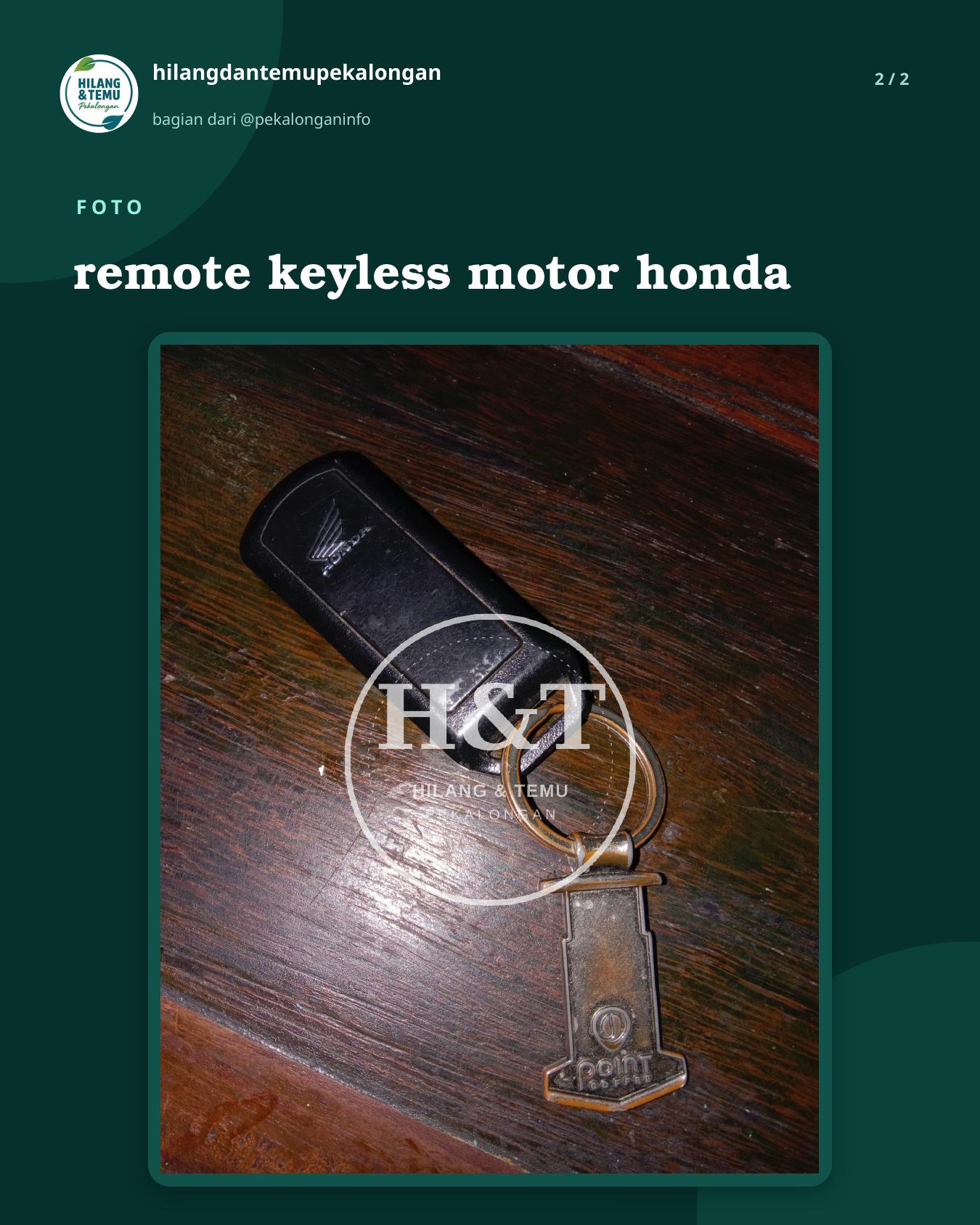 Slide 2 laporan remote keyless motor honda
