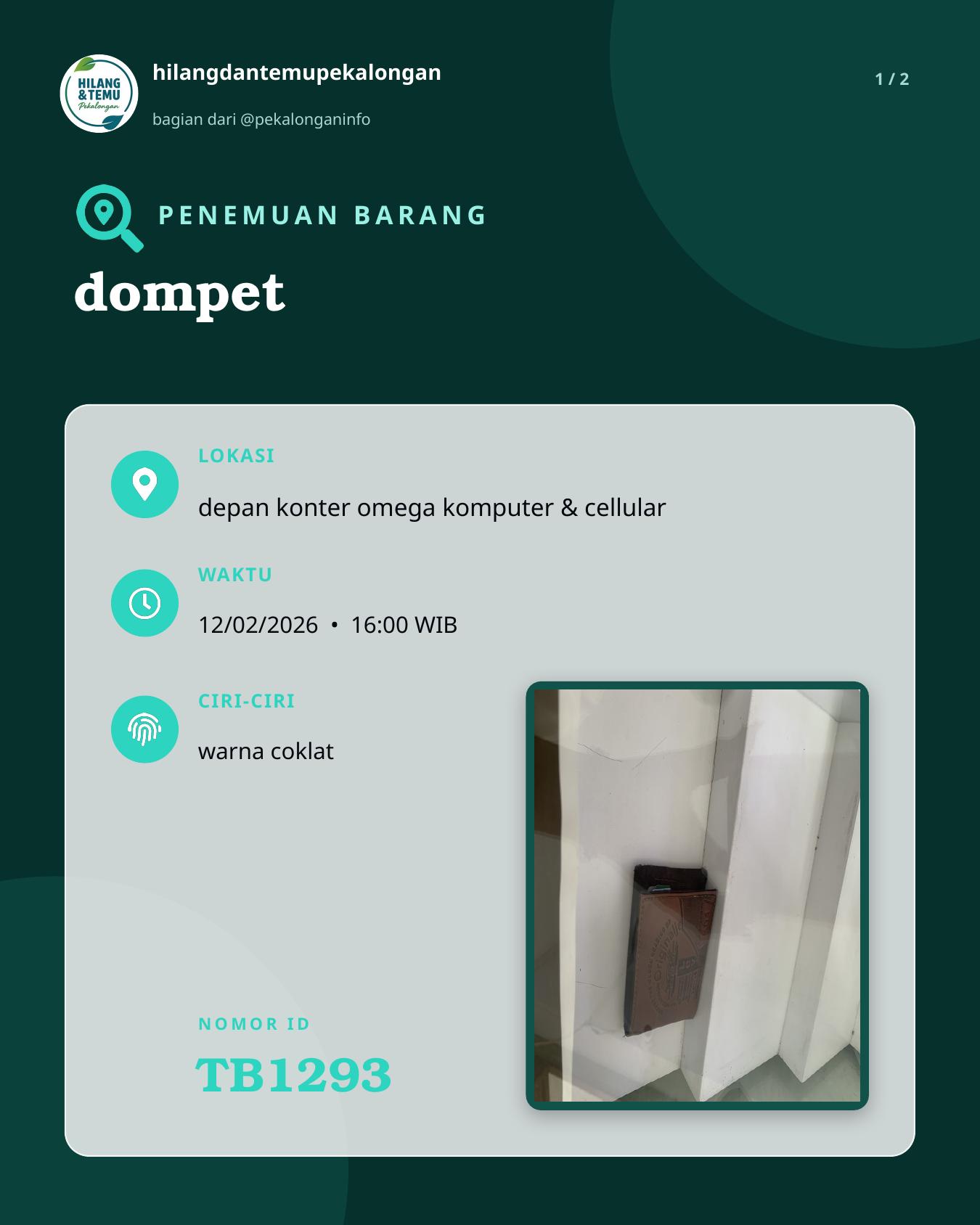 Slide 1 laporan dompet