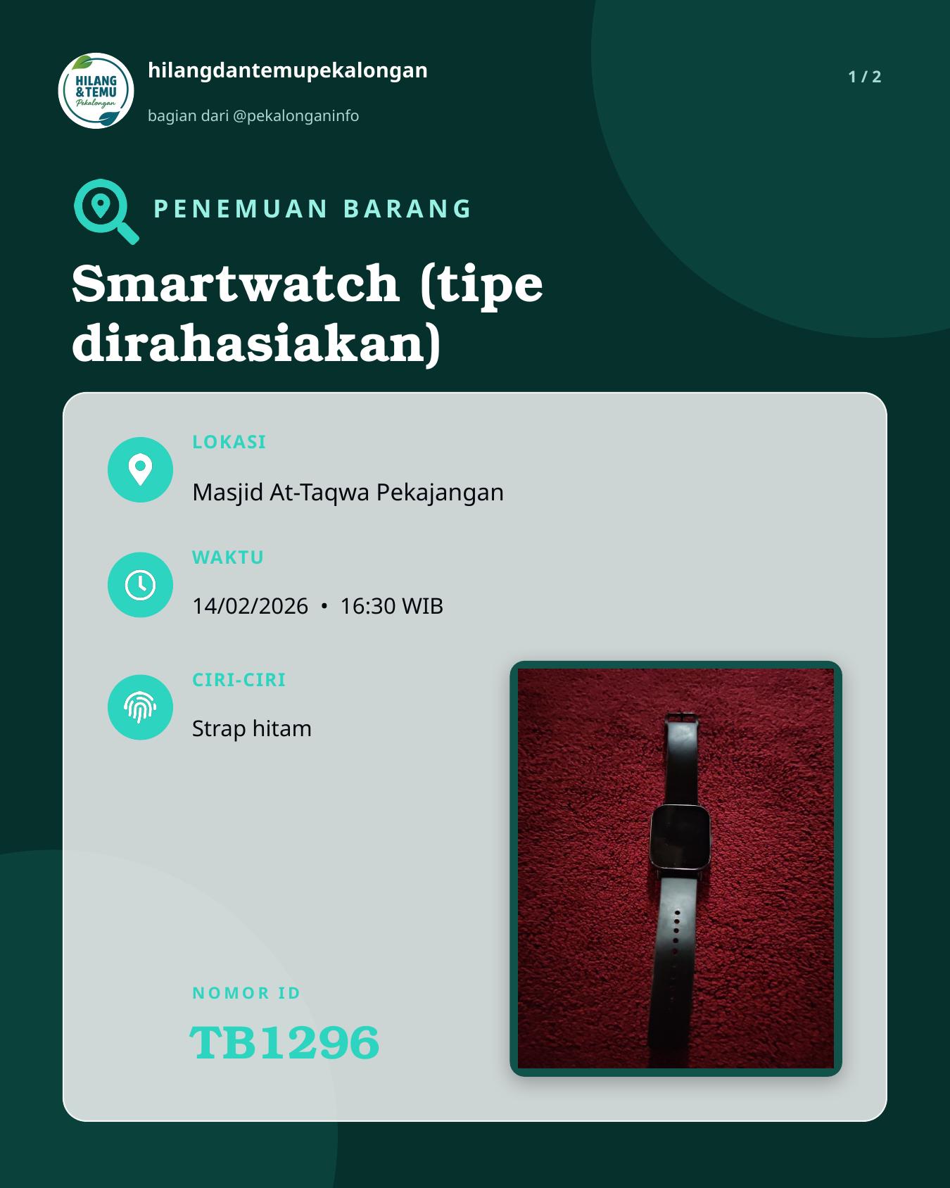 Slide 1 laporan Smartwatch (tipe dirahasiakan)