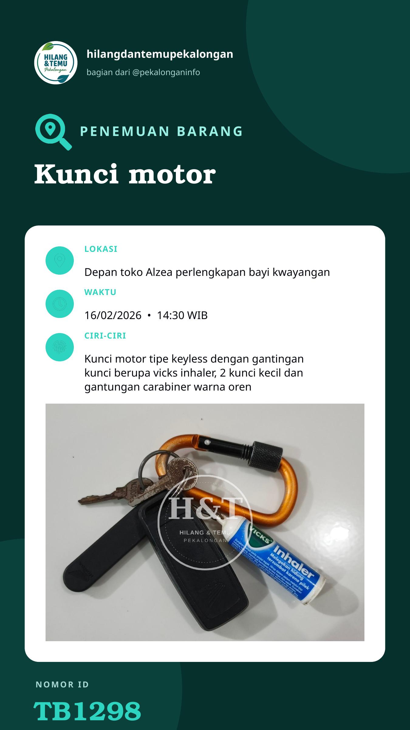 Story 9:16 laporan Kunci motor