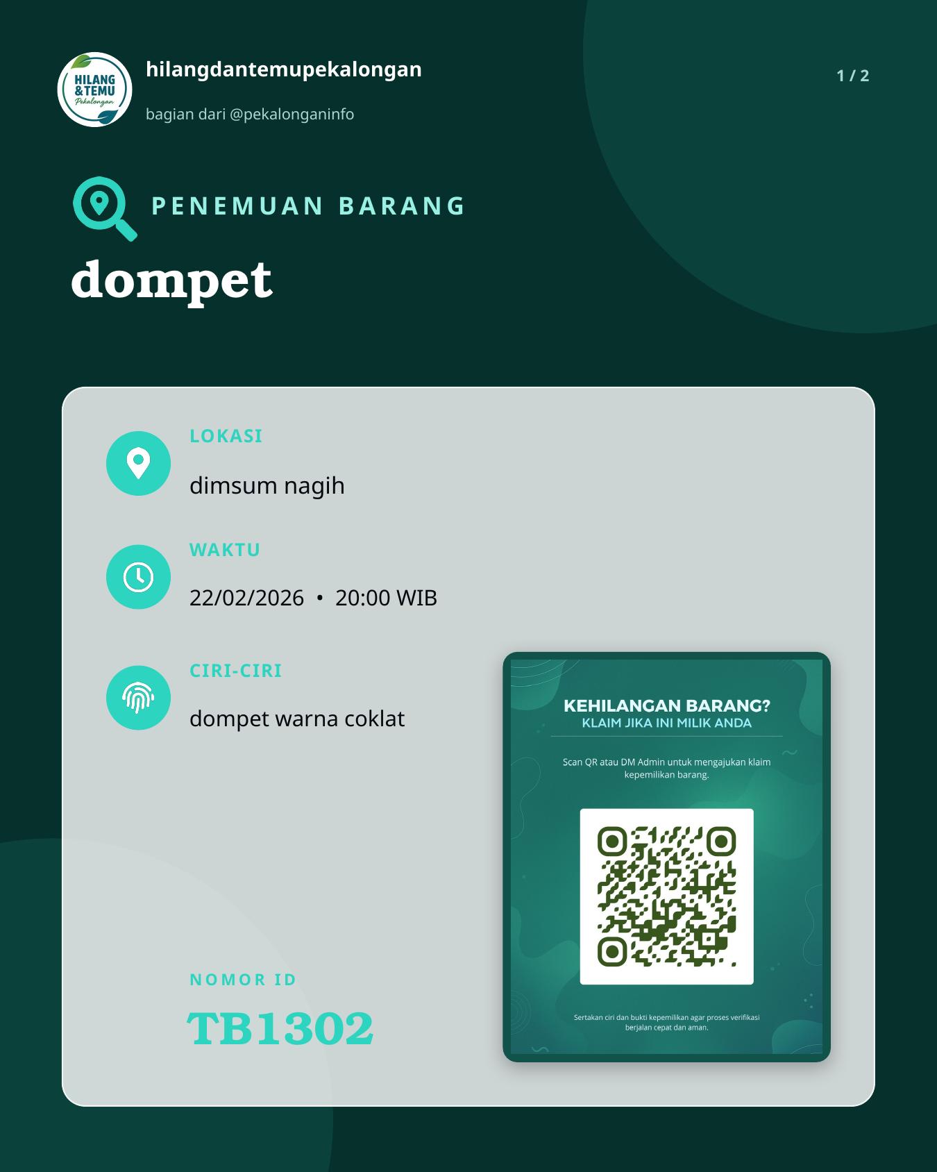 Slide 1 laporan dompet