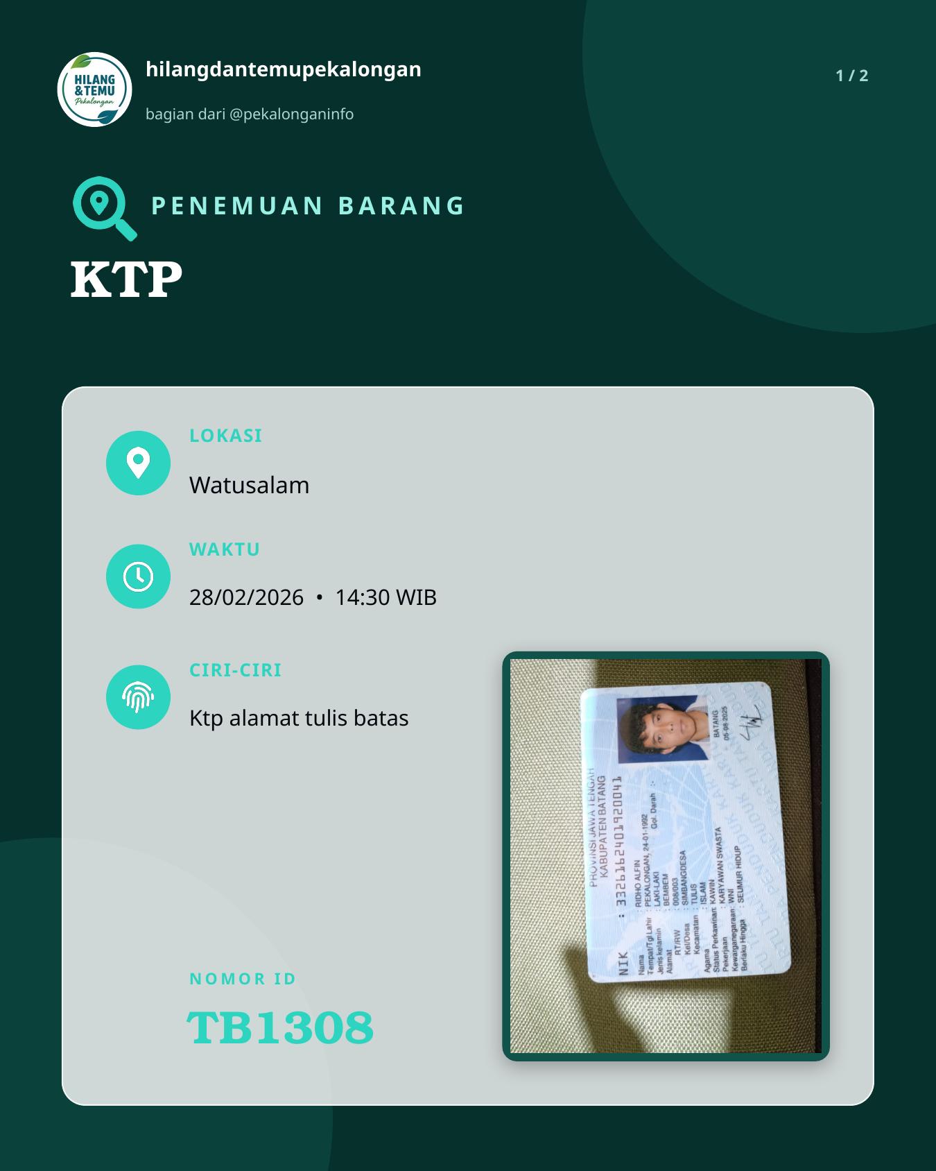 Slide 1 laporan KTP