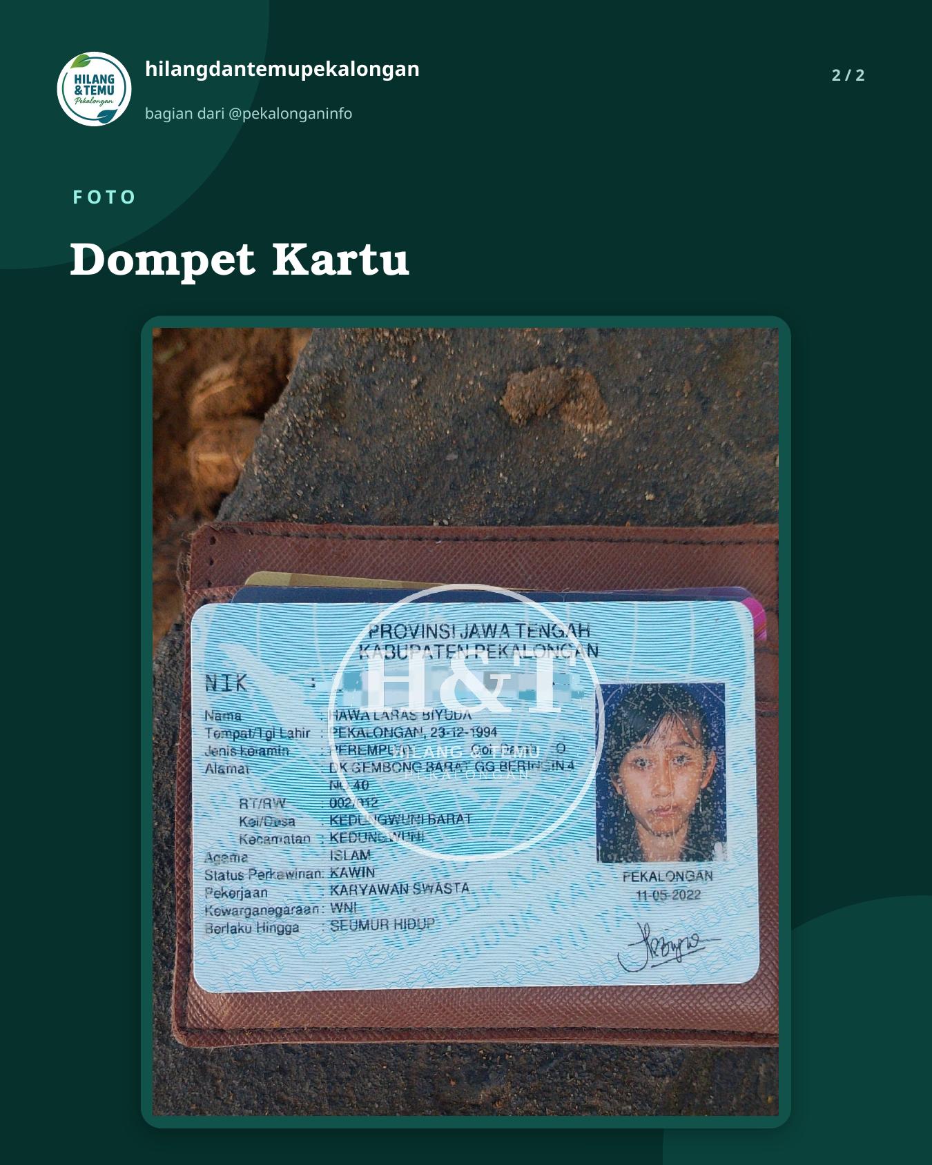 Slide 2 laporan Dompet Kartu