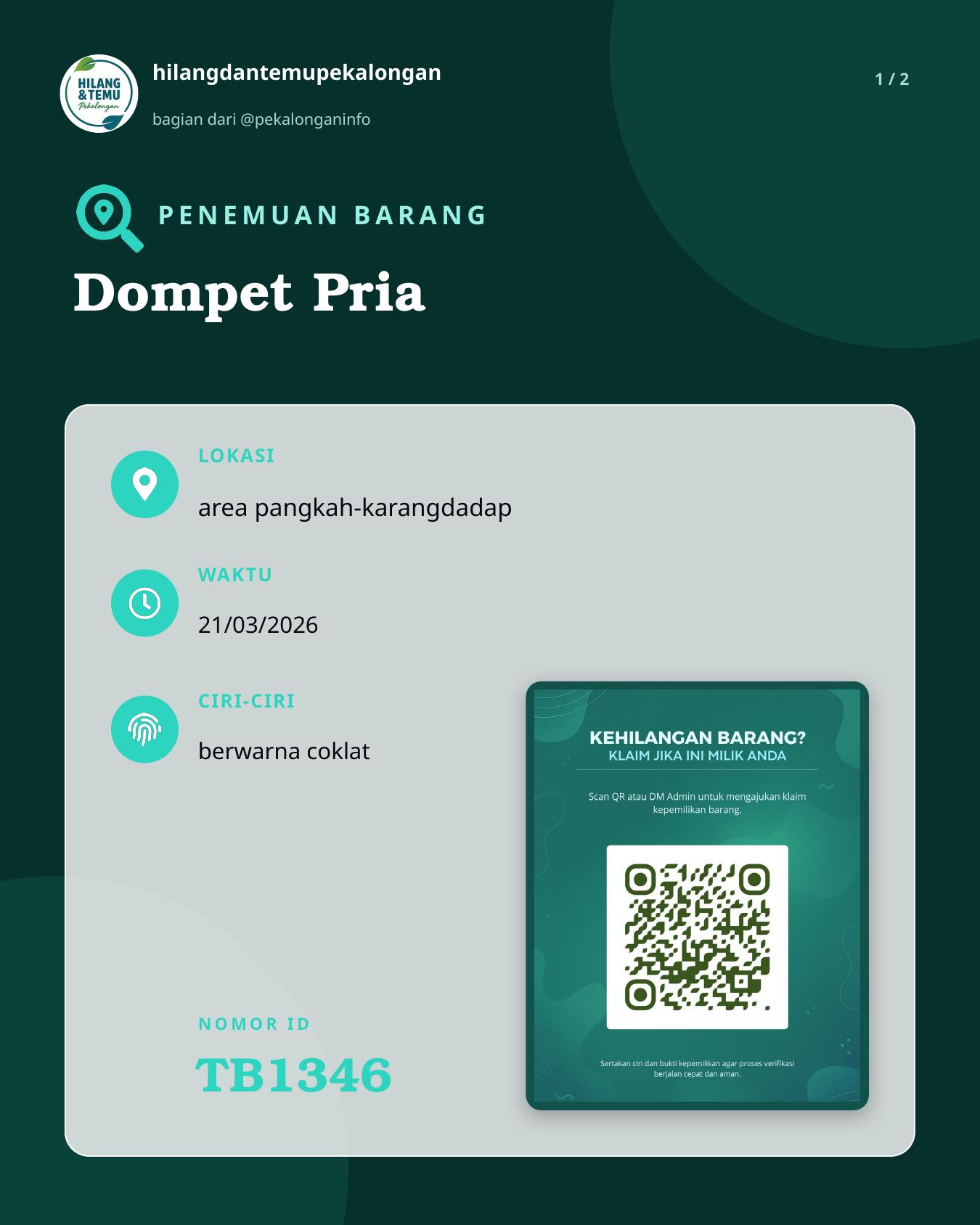 Slide 1 laporan Dompet Pria