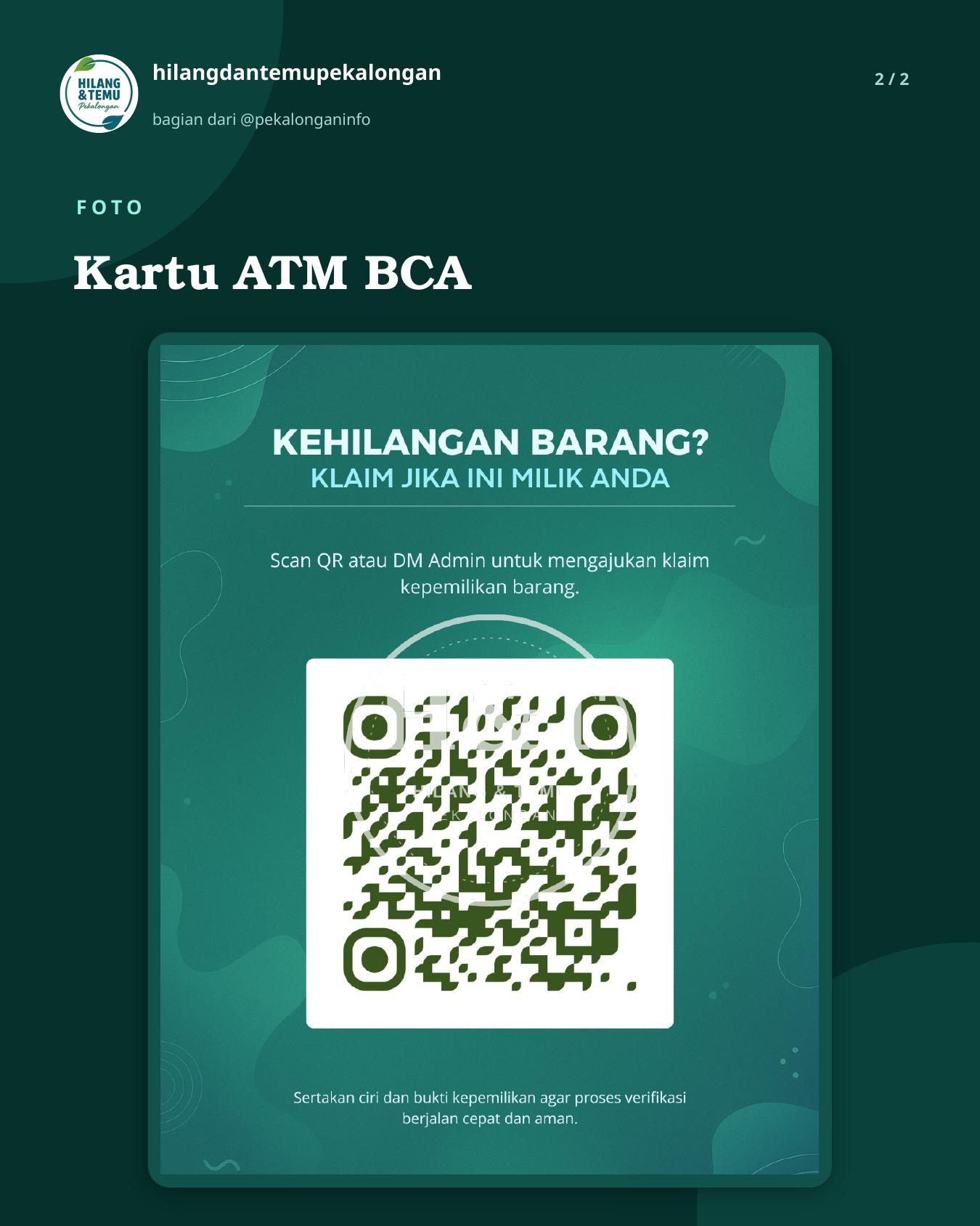 Slide 2 laporan Kartu ATM BCA