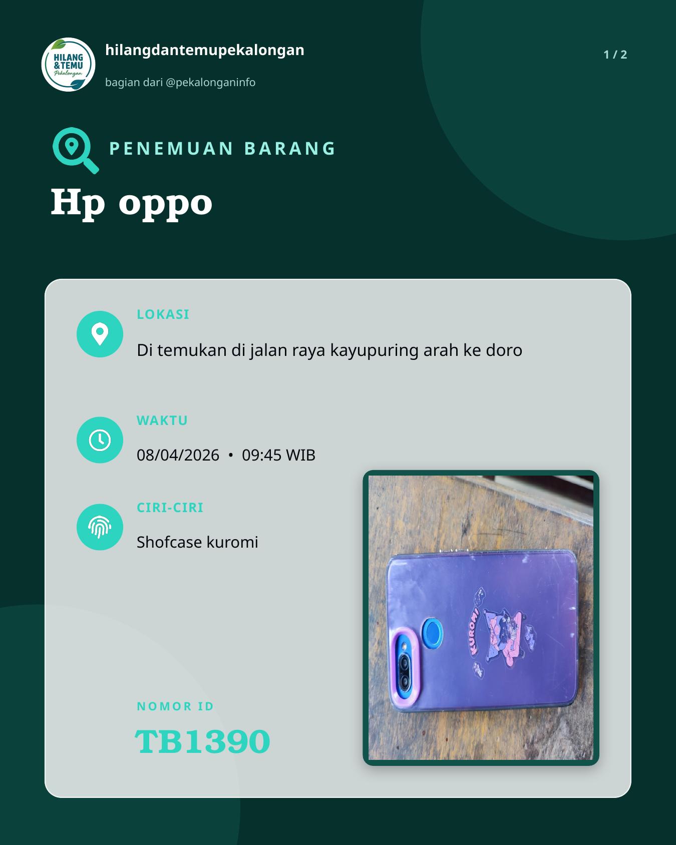 Slide 1 laporan Hp oppo