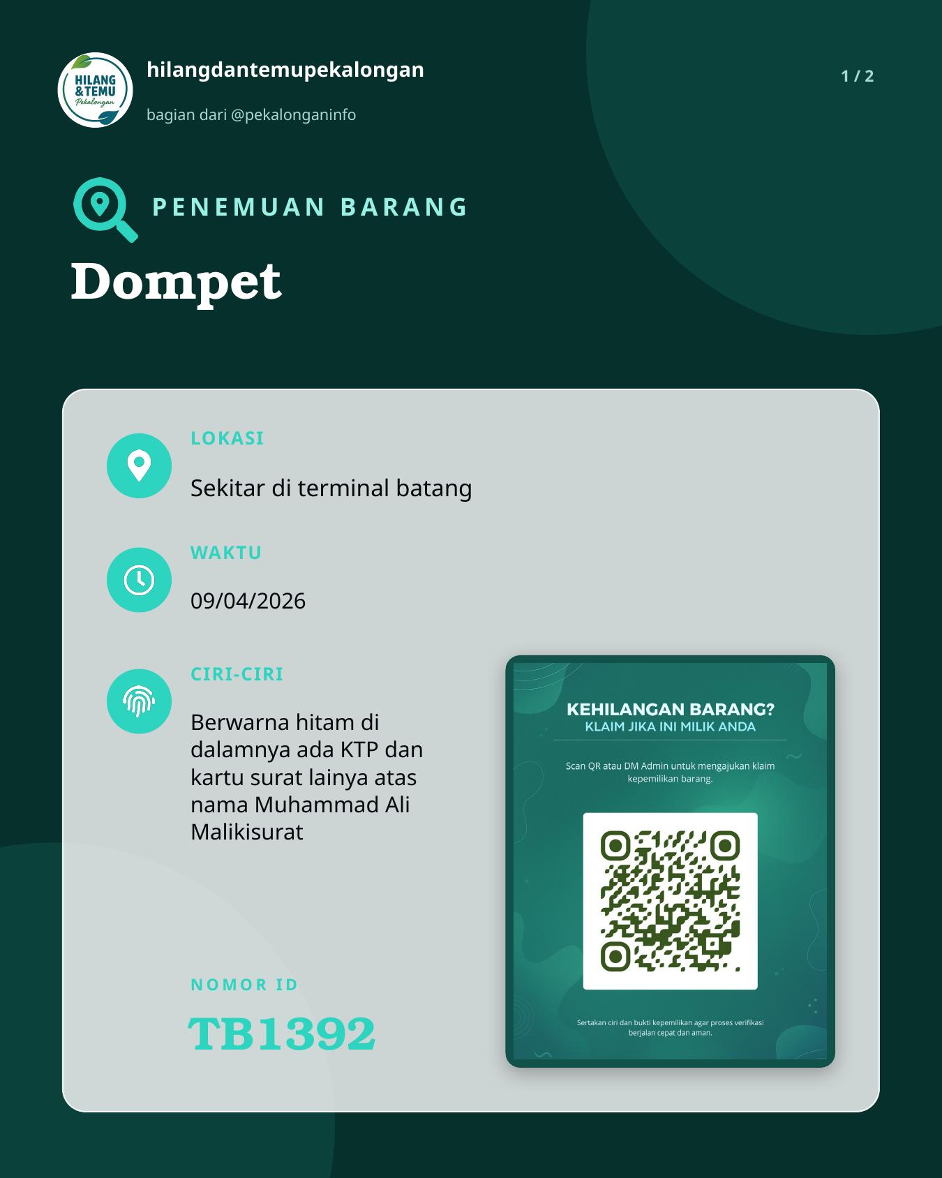 Slide 1 laporan Dompet