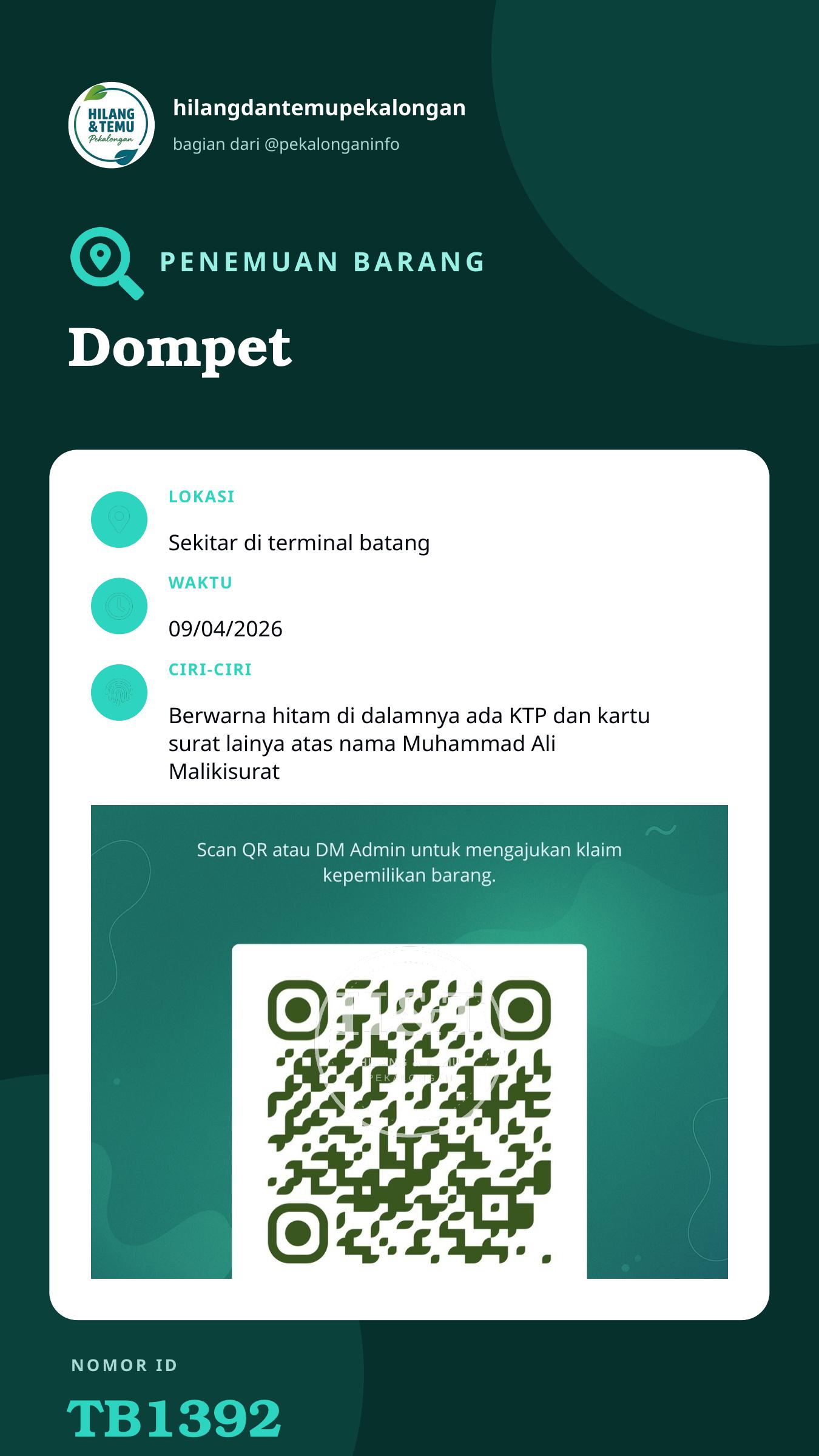 Story 9:16 laporan Dompet