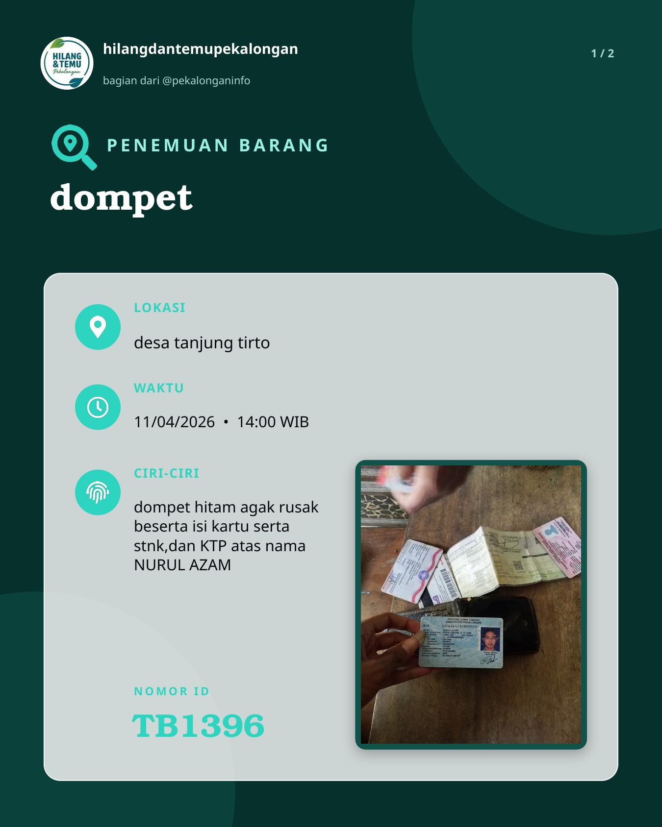 Slide 1 laporan dompet