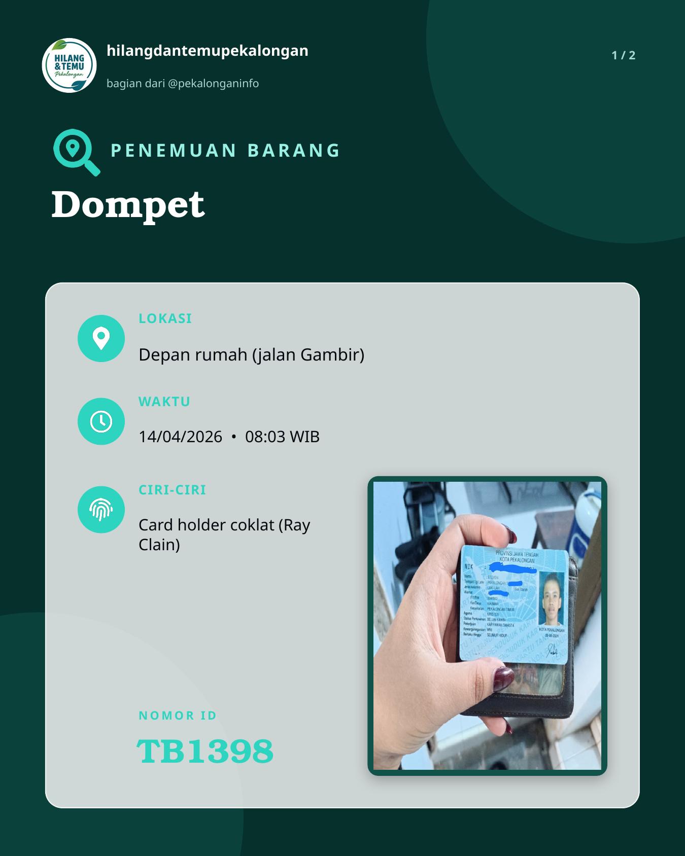 Slide 1 laporan Dompet