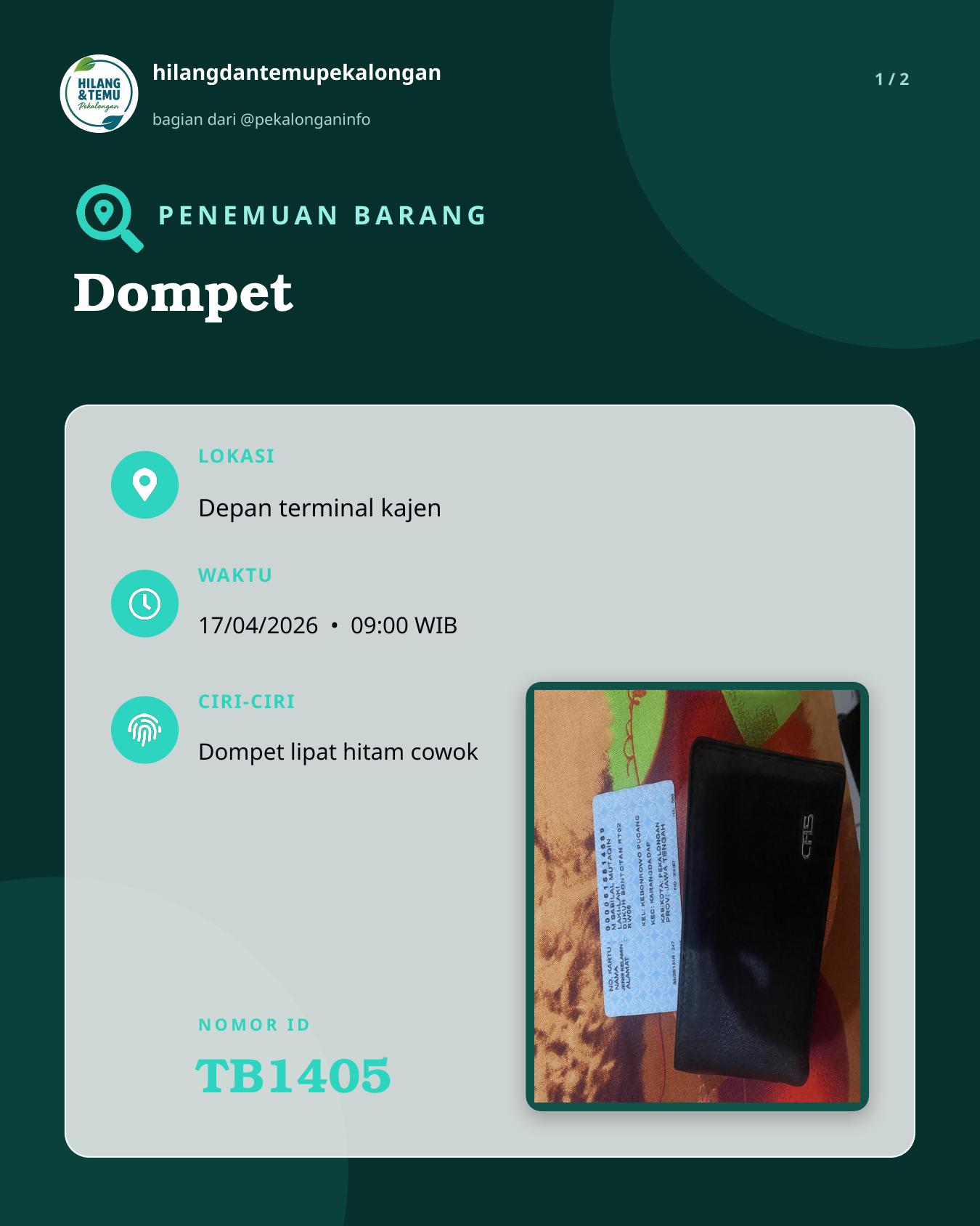 Slide 1 laporan Dompet