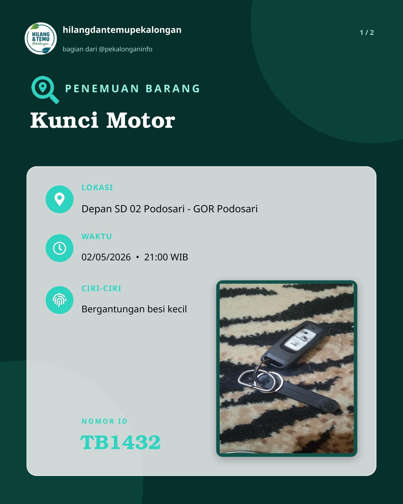 Slide 1 laporan Kunci Motor