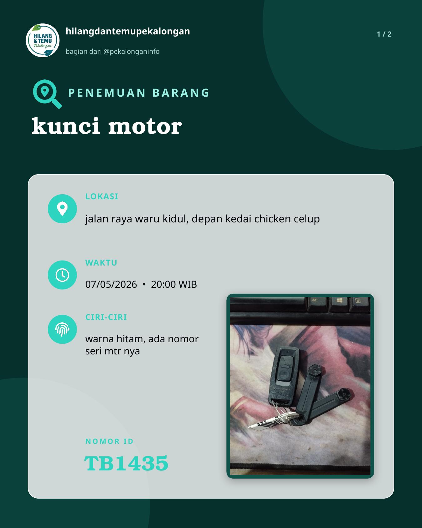 Slide 1 laporan kunci motor