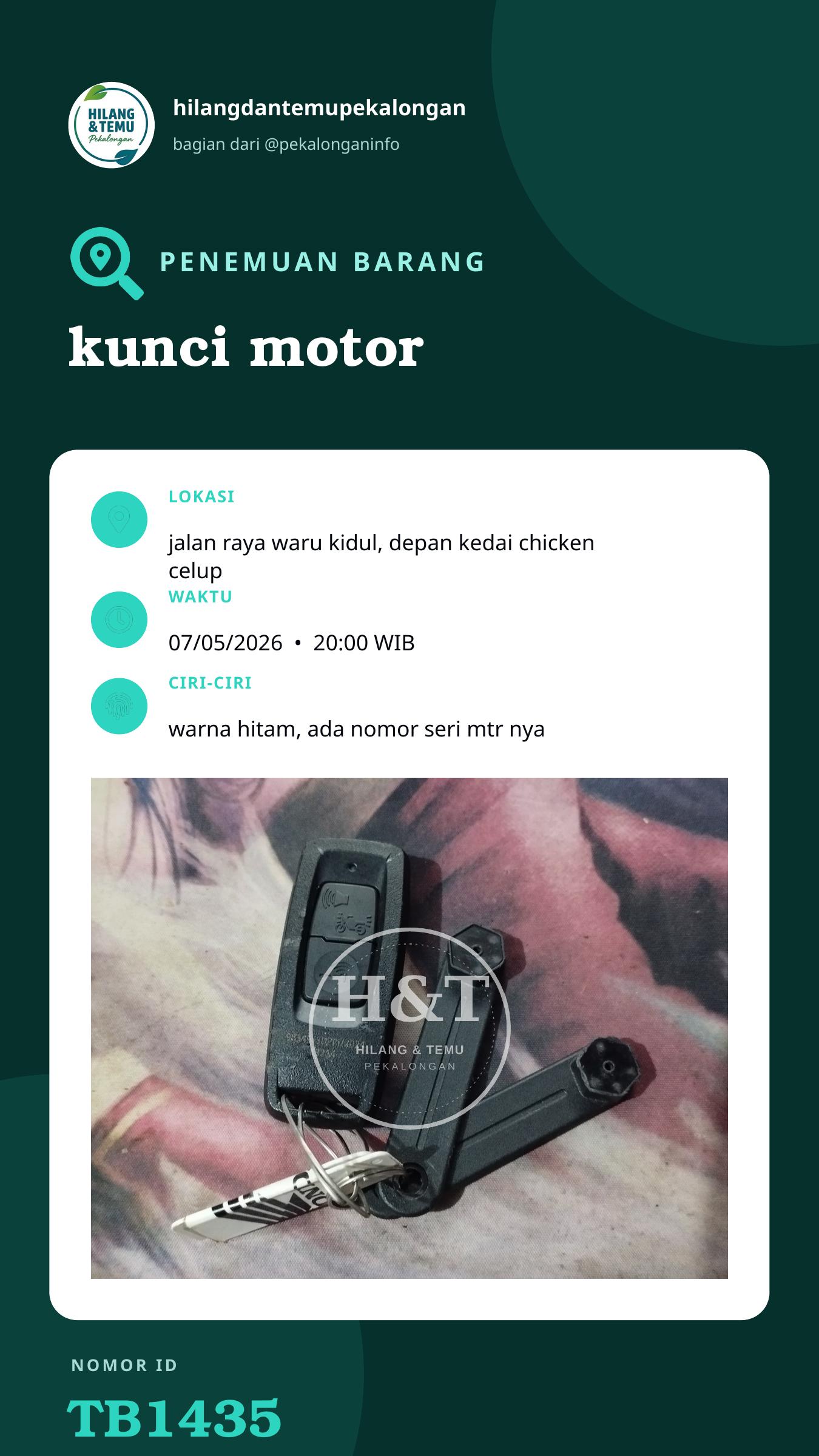 Story 9:16 laporan kunci motor