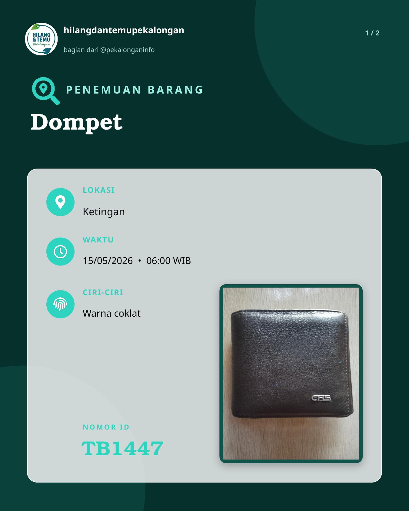 Slide 1 laporan Dompet