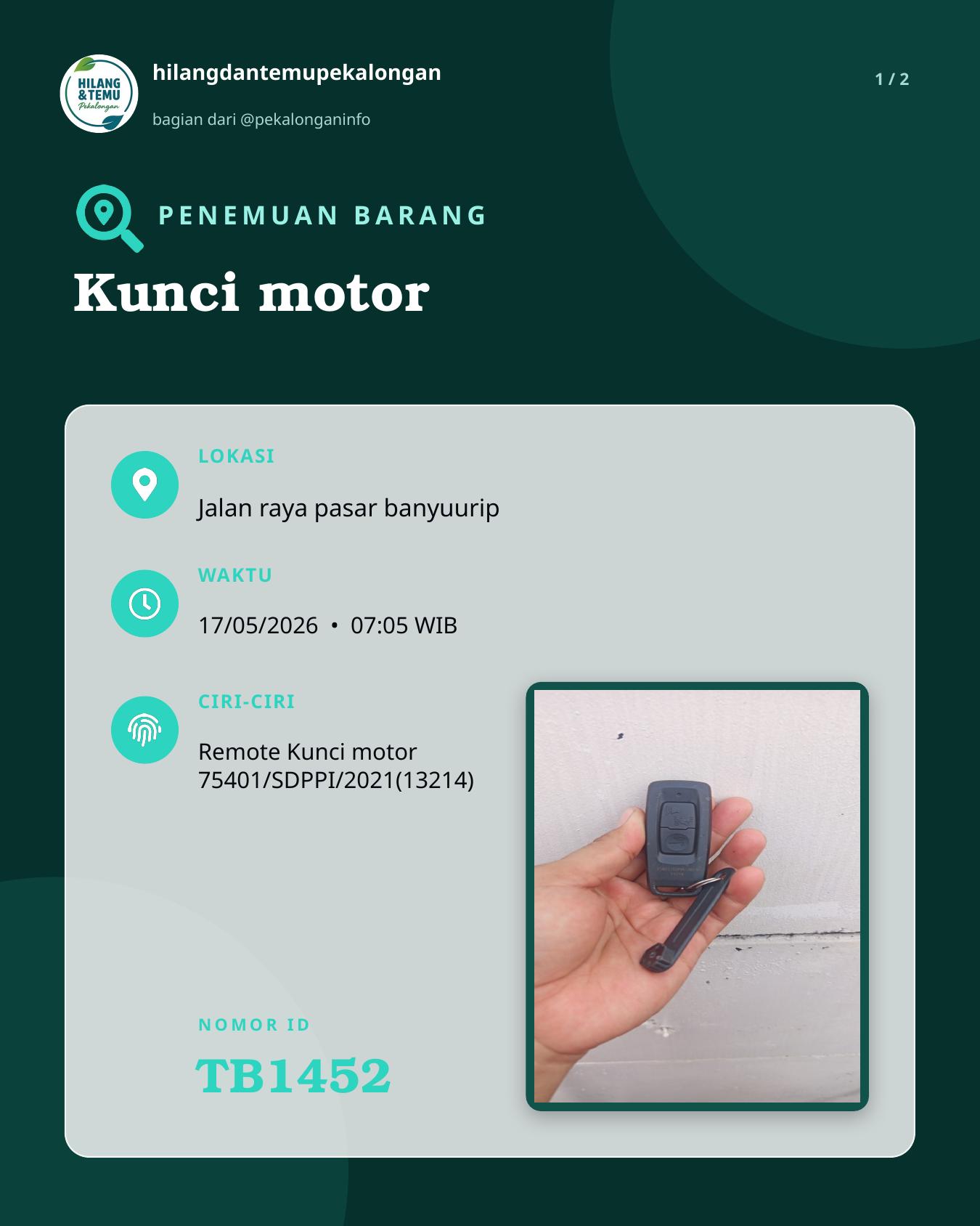 Slide 1 laporan Kunci motor