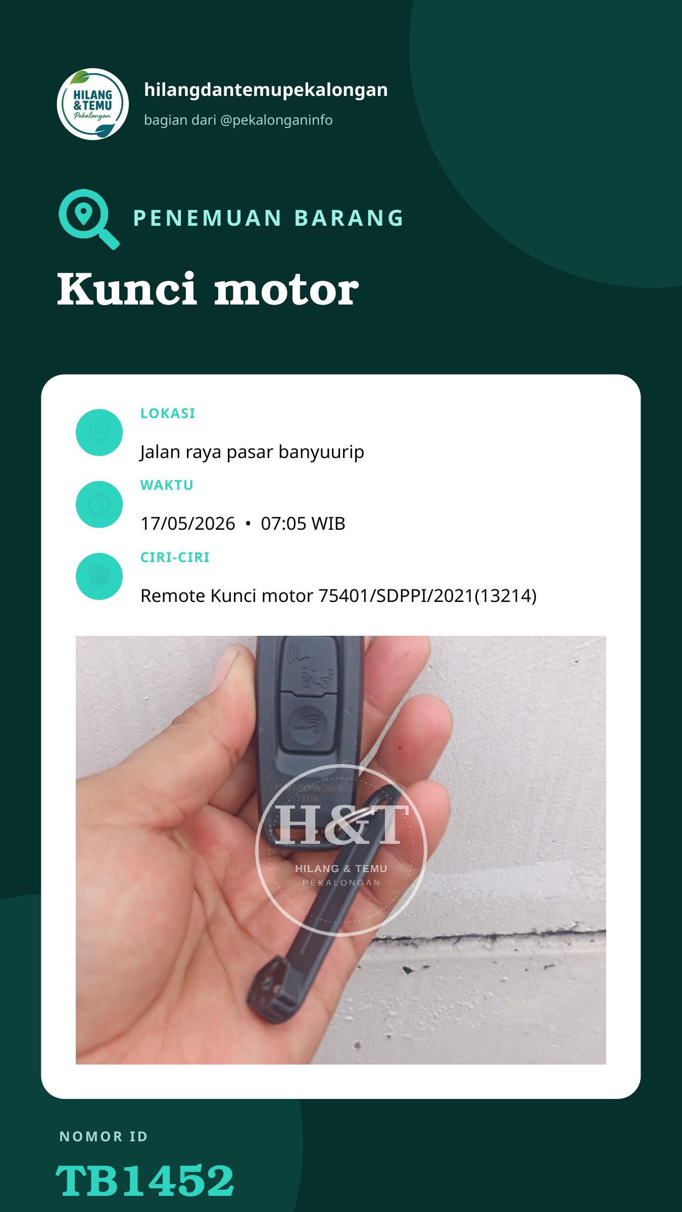 Story 9:16 laporan Kunci motor