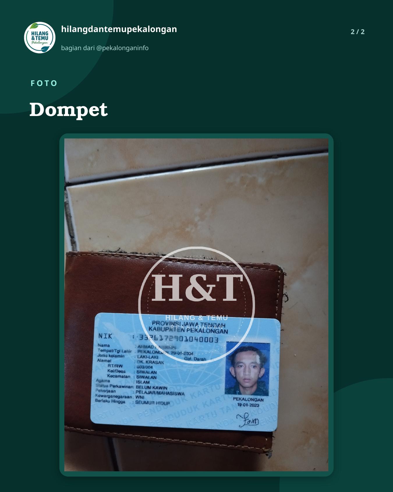 Slide 2 laporan Dompet