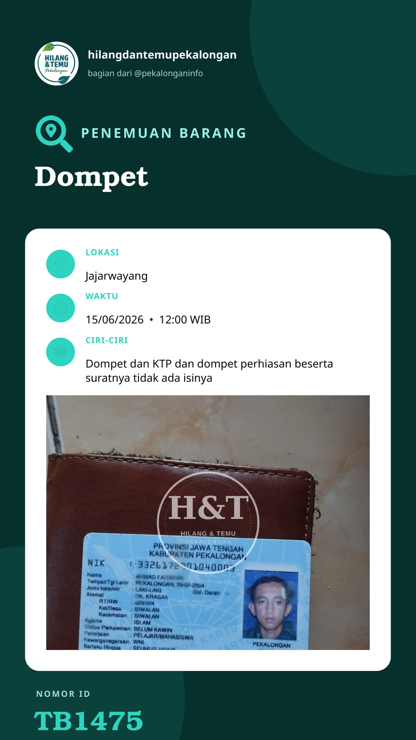Story 9:16 laporan Dompet