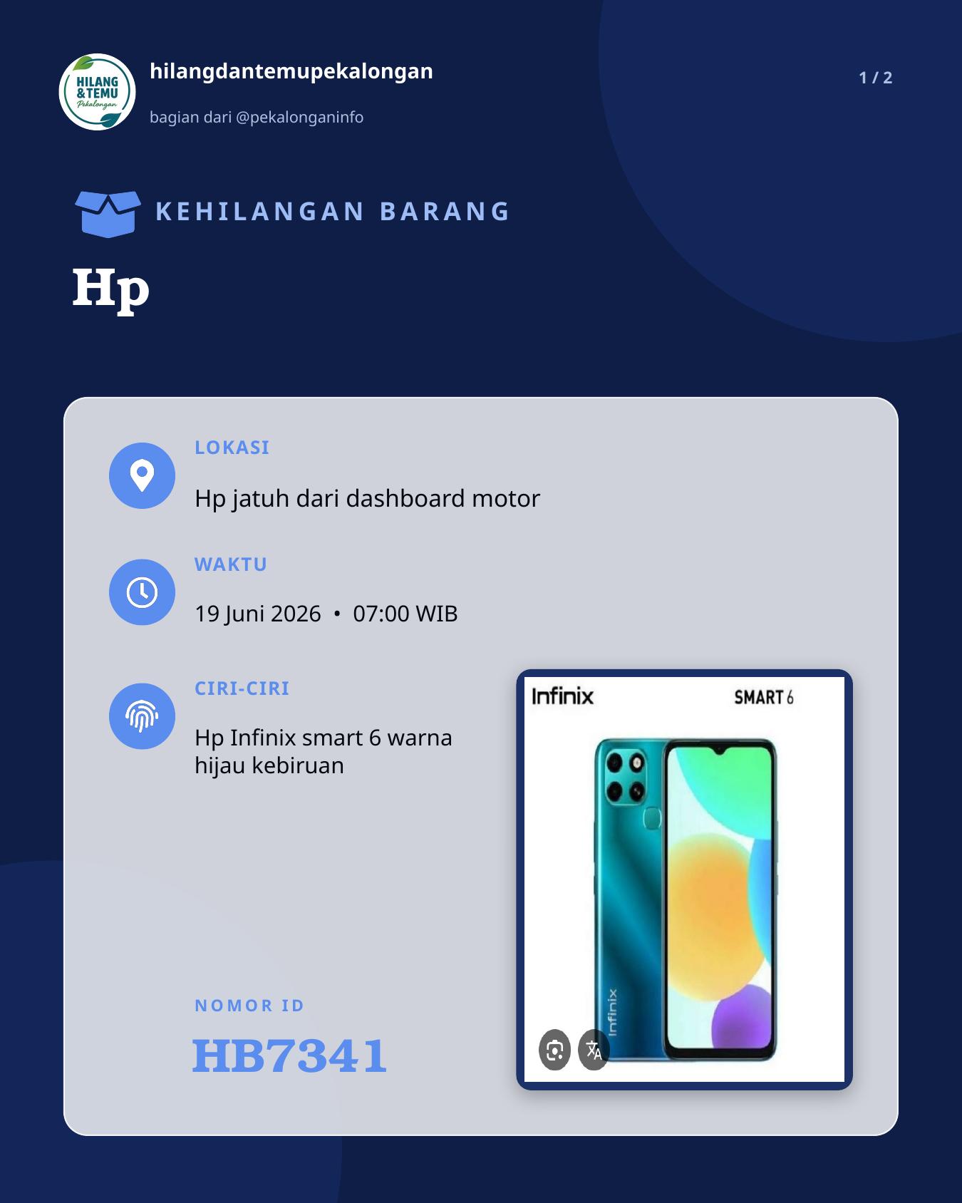 Slide laporan Hp (HB7341)