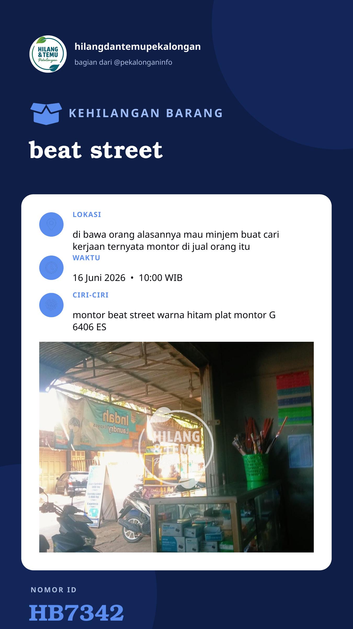 Story 9:16 laporan beat street