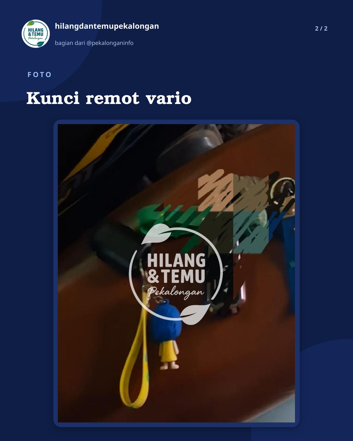 Slide 2 laporan Kunci remot vario