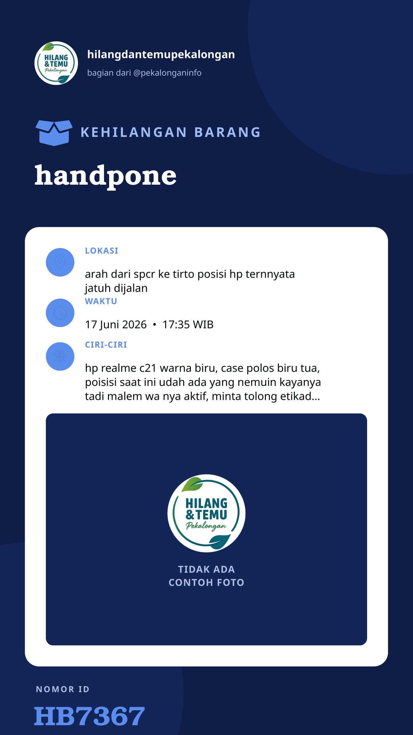 Story 9:16 laporan handpone