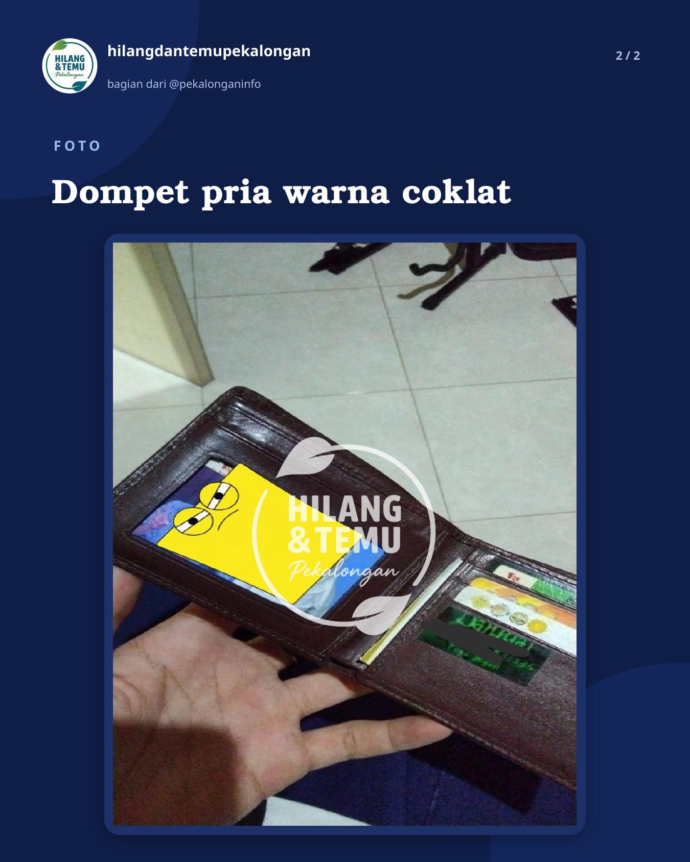 Slide 2 laporan Dompet pria warna coklat