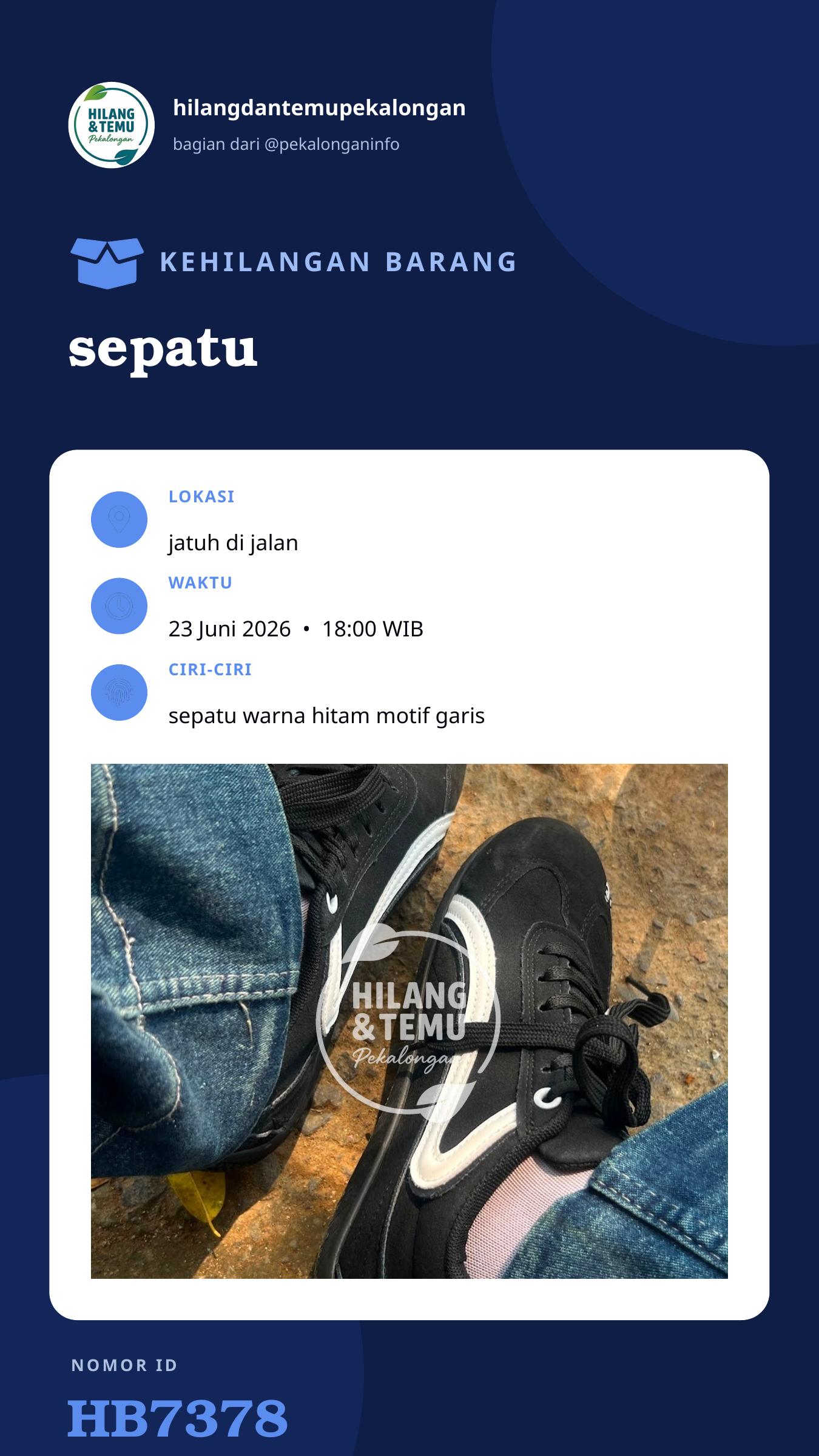 Story 9:16 laporan sepatu