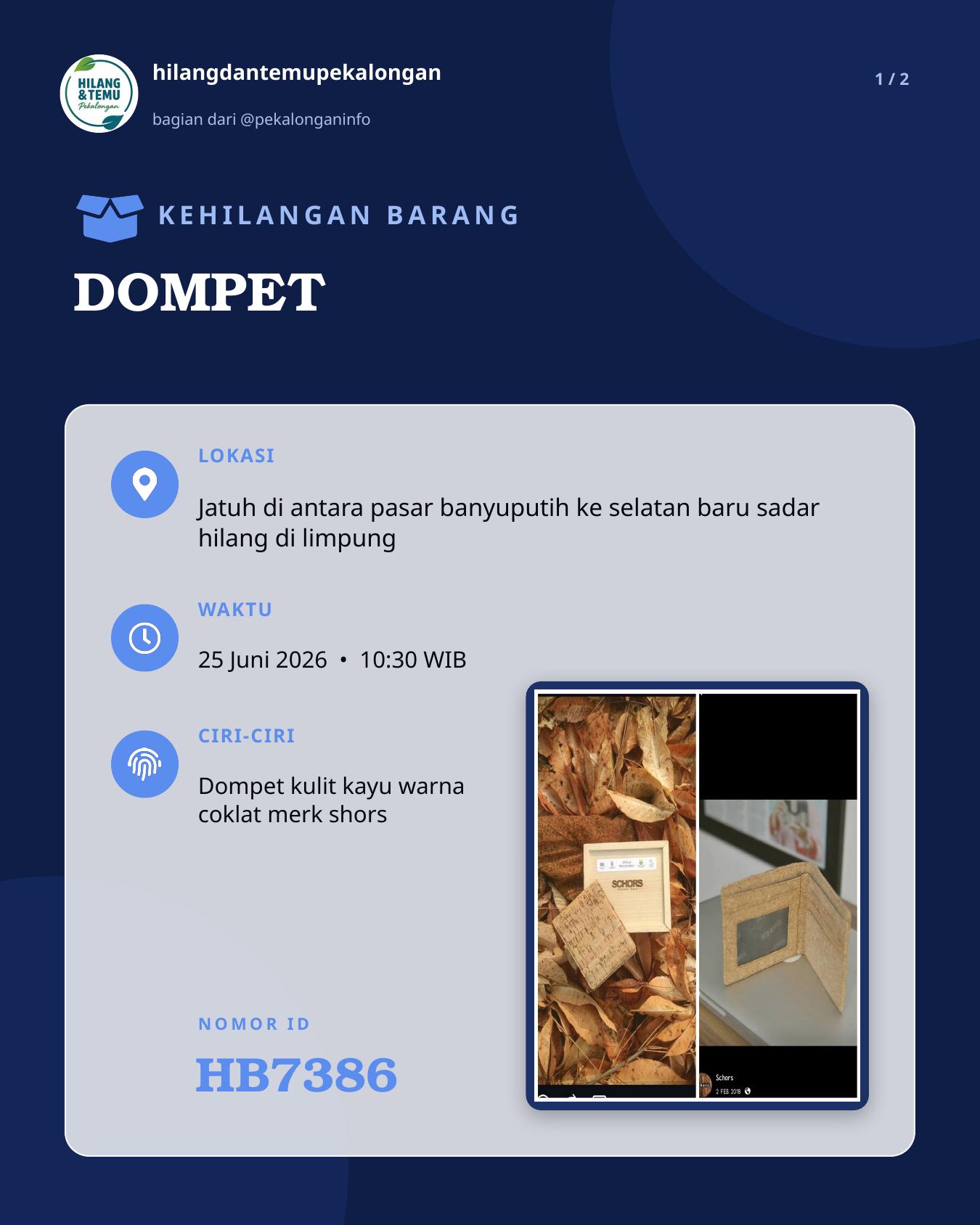 Slide laporan DOMPET (HB7386)