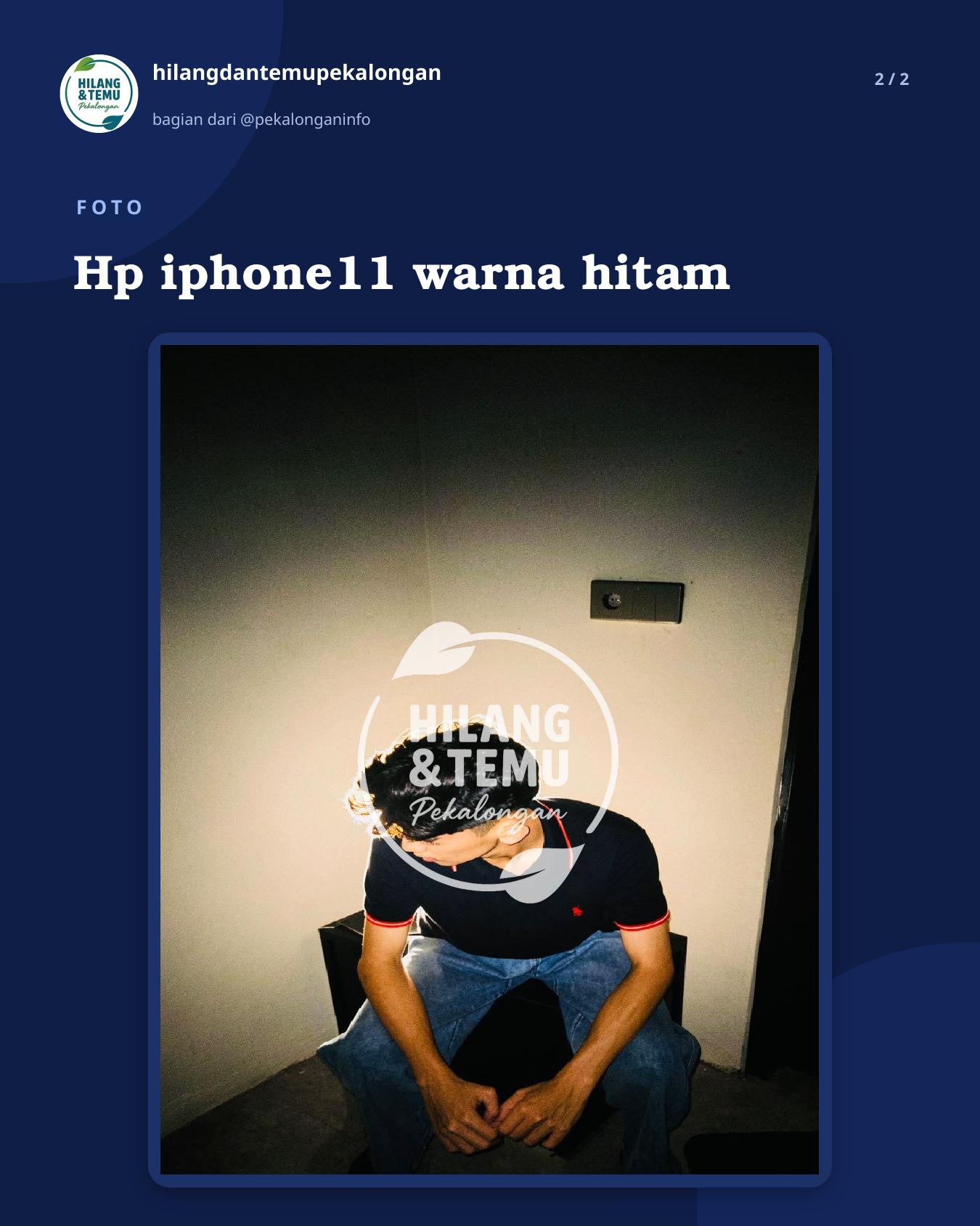 Slide 2 laporan Hp iphone11 warna hitam