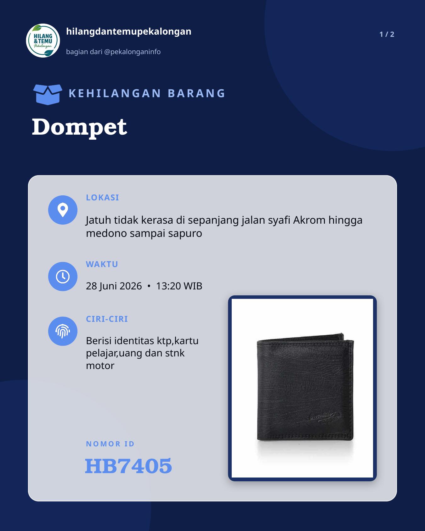 Slide laporan Dompet (HB7405)