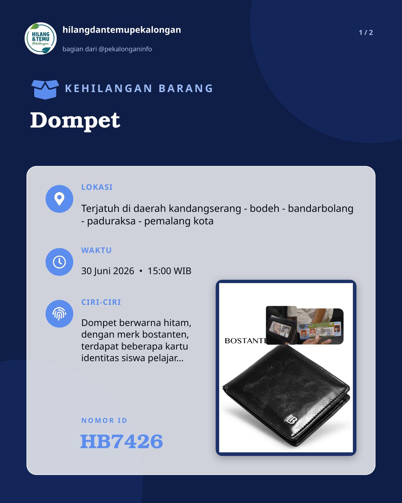 Slide laporan Dompet (HB7426)