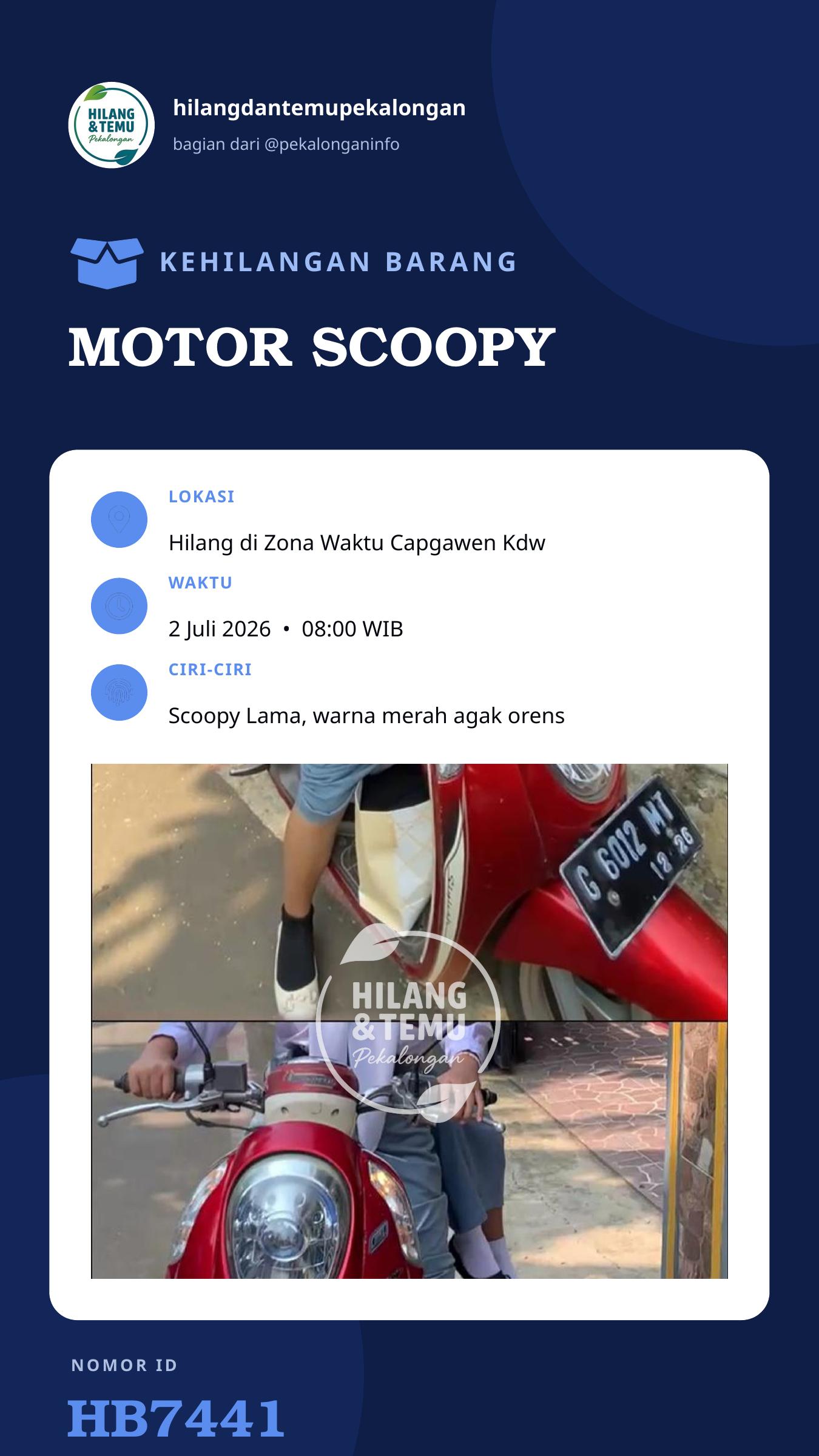 Story 9:16 laporan MOTOR SCOOPY