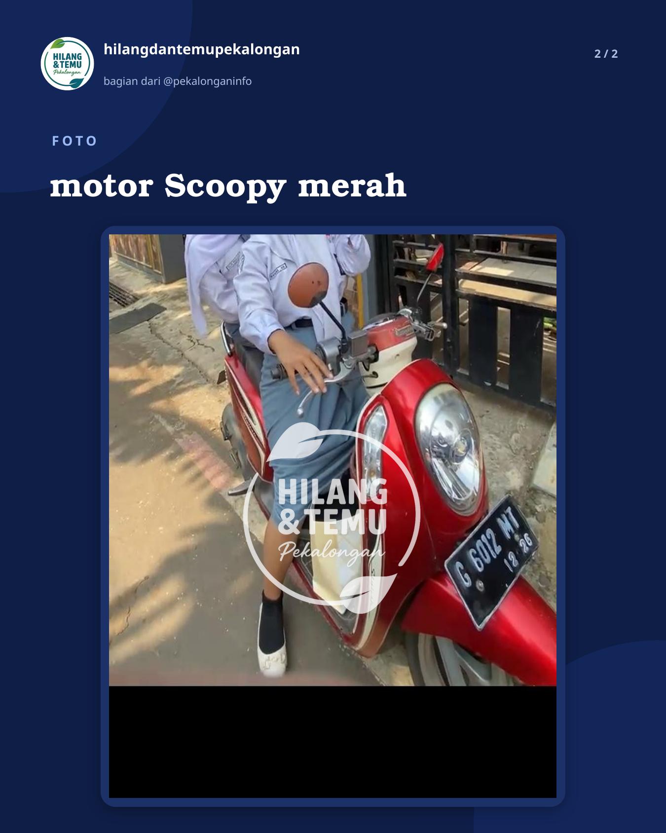Slide 2 laporan motor Scoopy merah