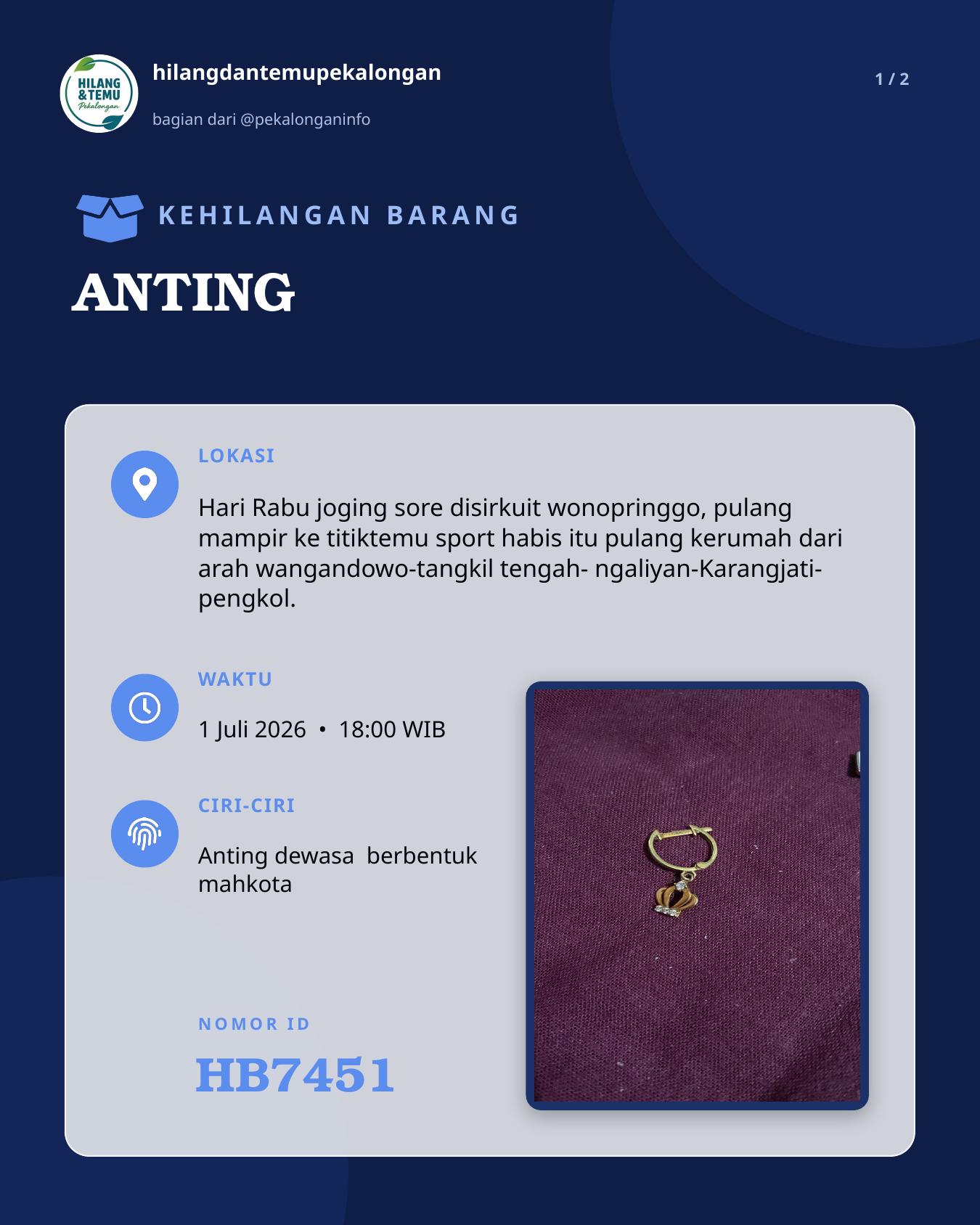 Slide laporan ANTING (HB7451)