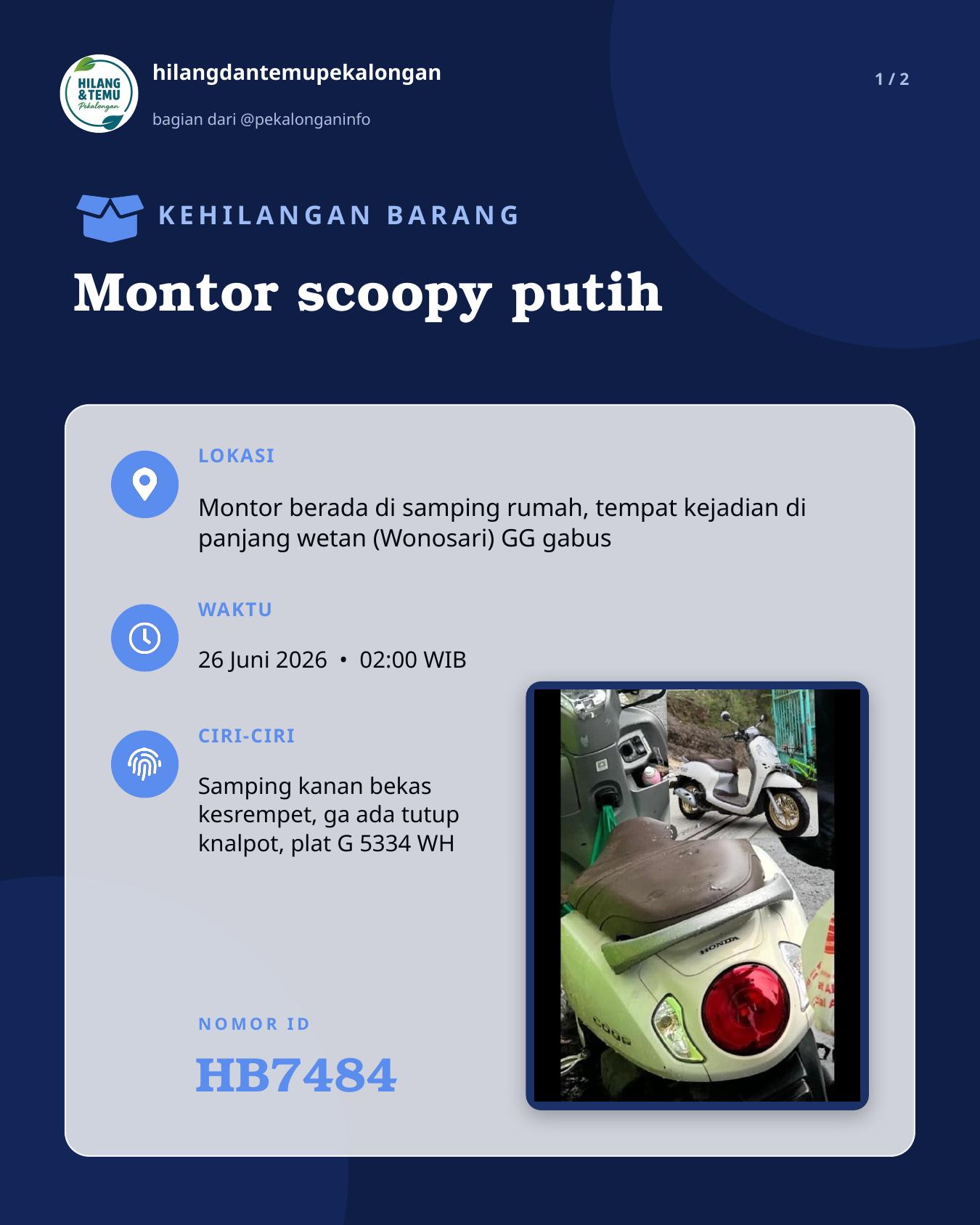 Slide 1 laporan Montor scoopy putih