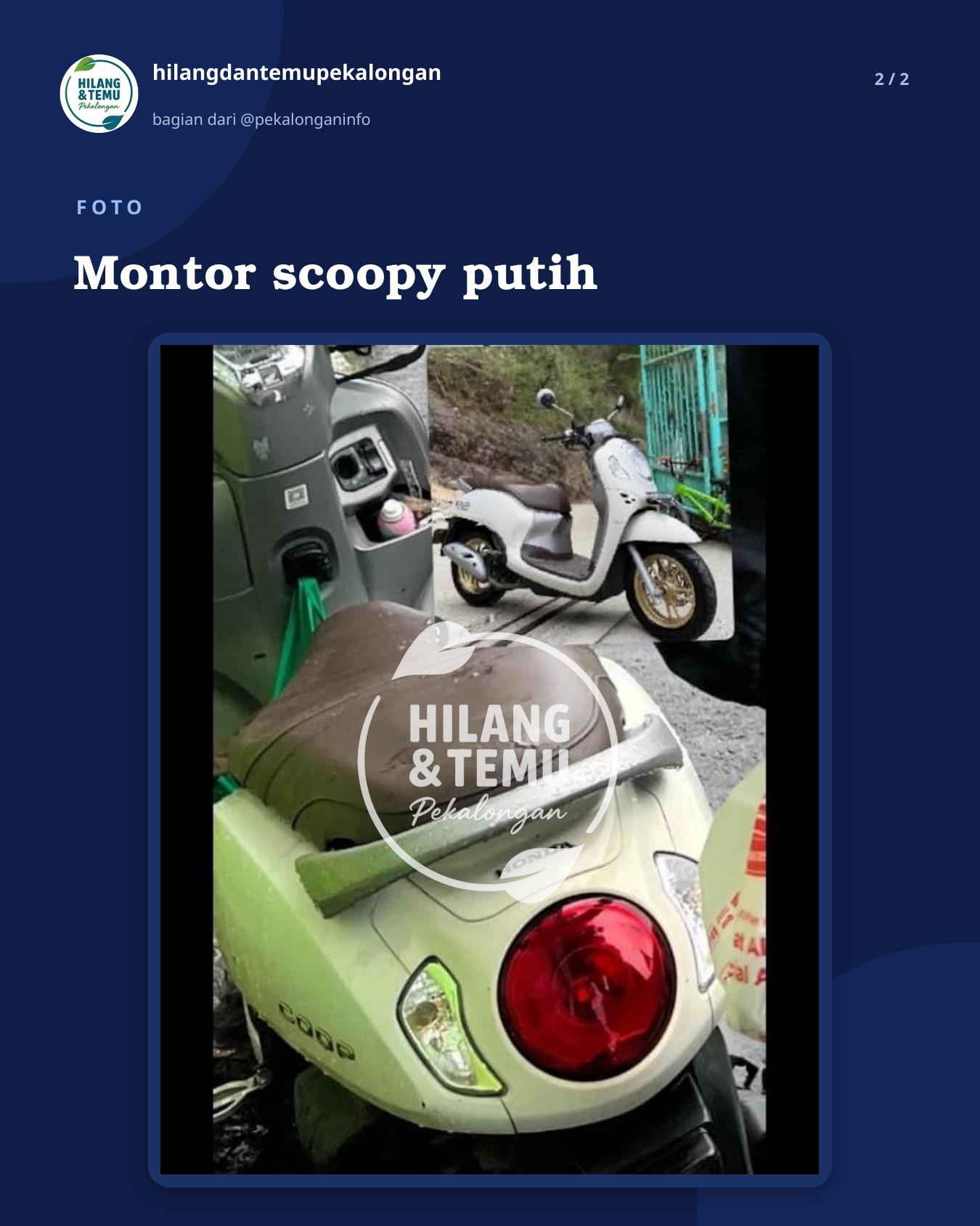 Slide 2 laporan Montor scoopy putih