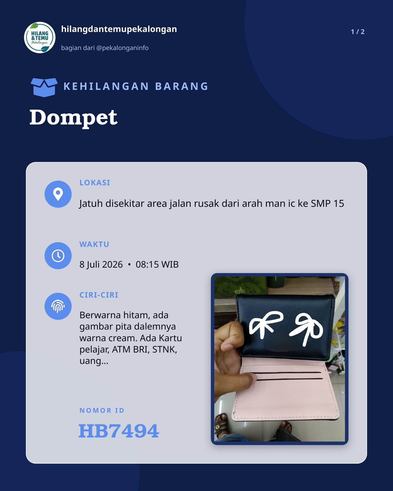 Slide laporan Dompet (HB7494)