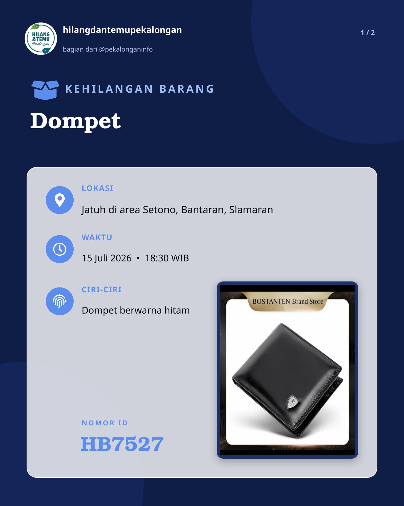 Slide laporan Dompet (HB7527)