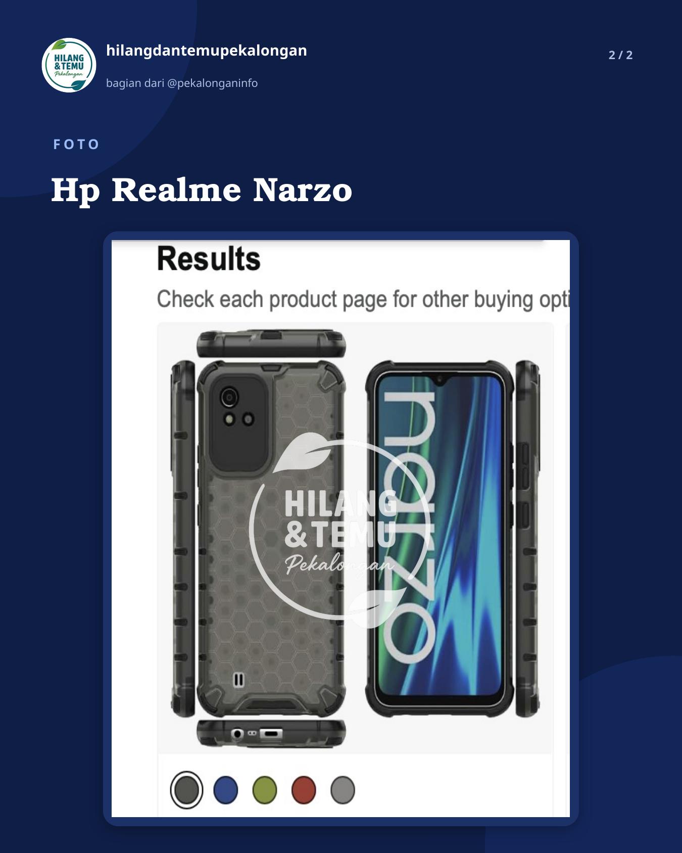 Slide 2 laporan Hp Realme Narzo