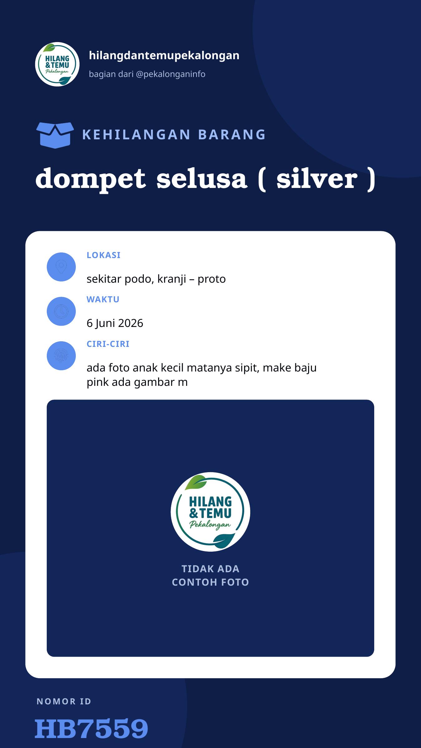 Story 9:16 laporan dompet selusa ( silver )