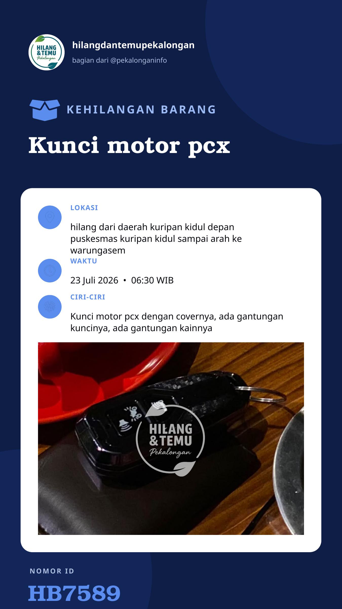 Story 9:16 laporan Kunci motor pcx