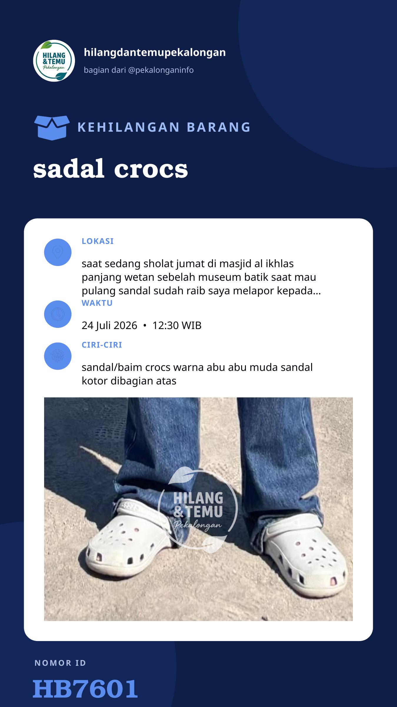 Story 9:16 laporan sadal crocs