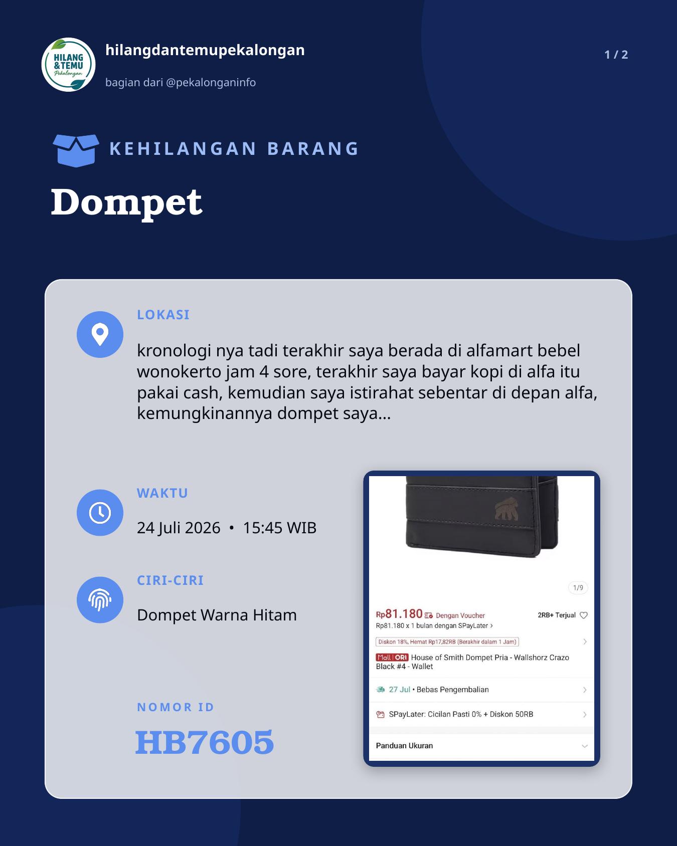 Slide 1 laporan Dompet