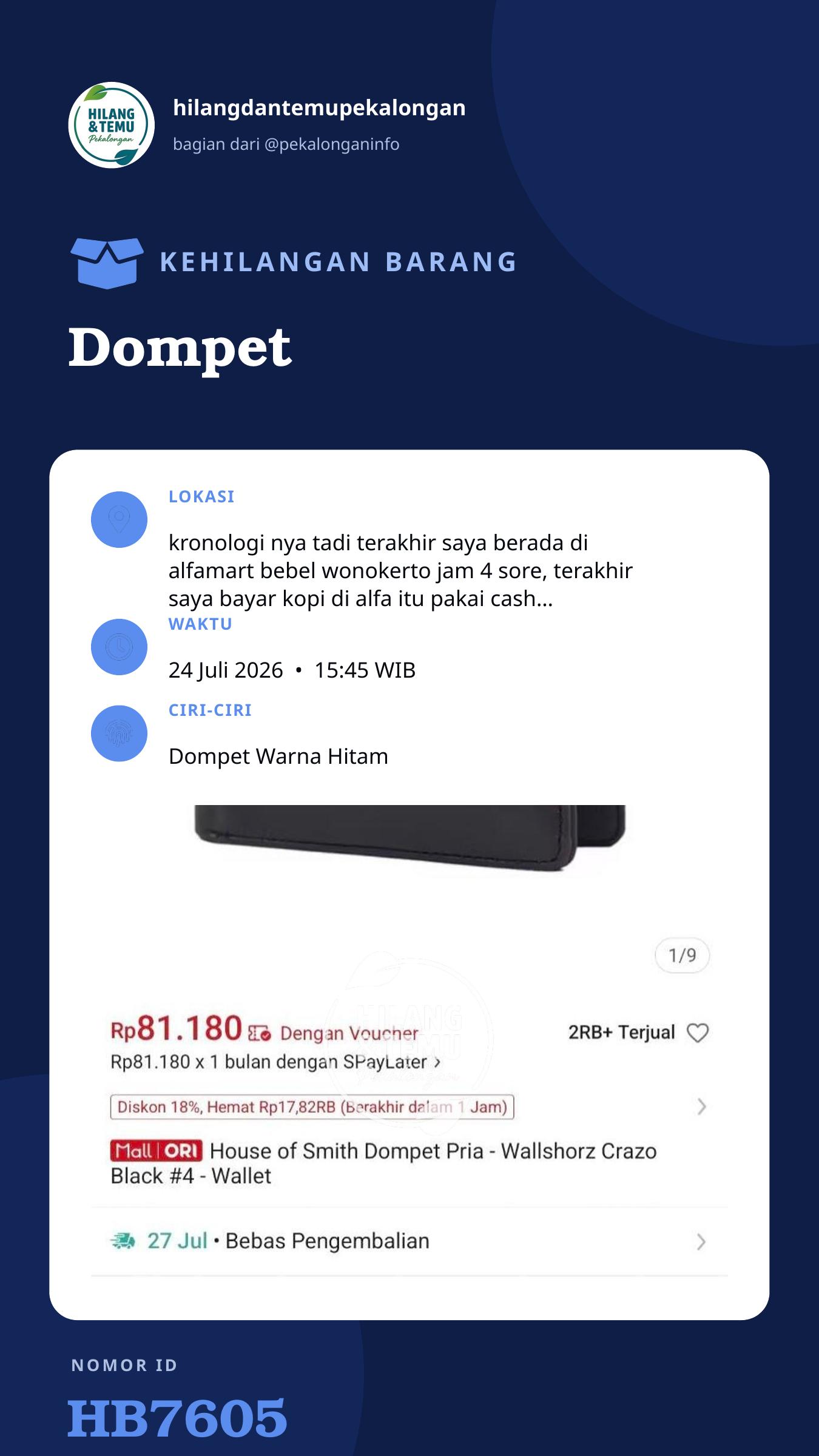 Story 9:16 laporan Dompet
