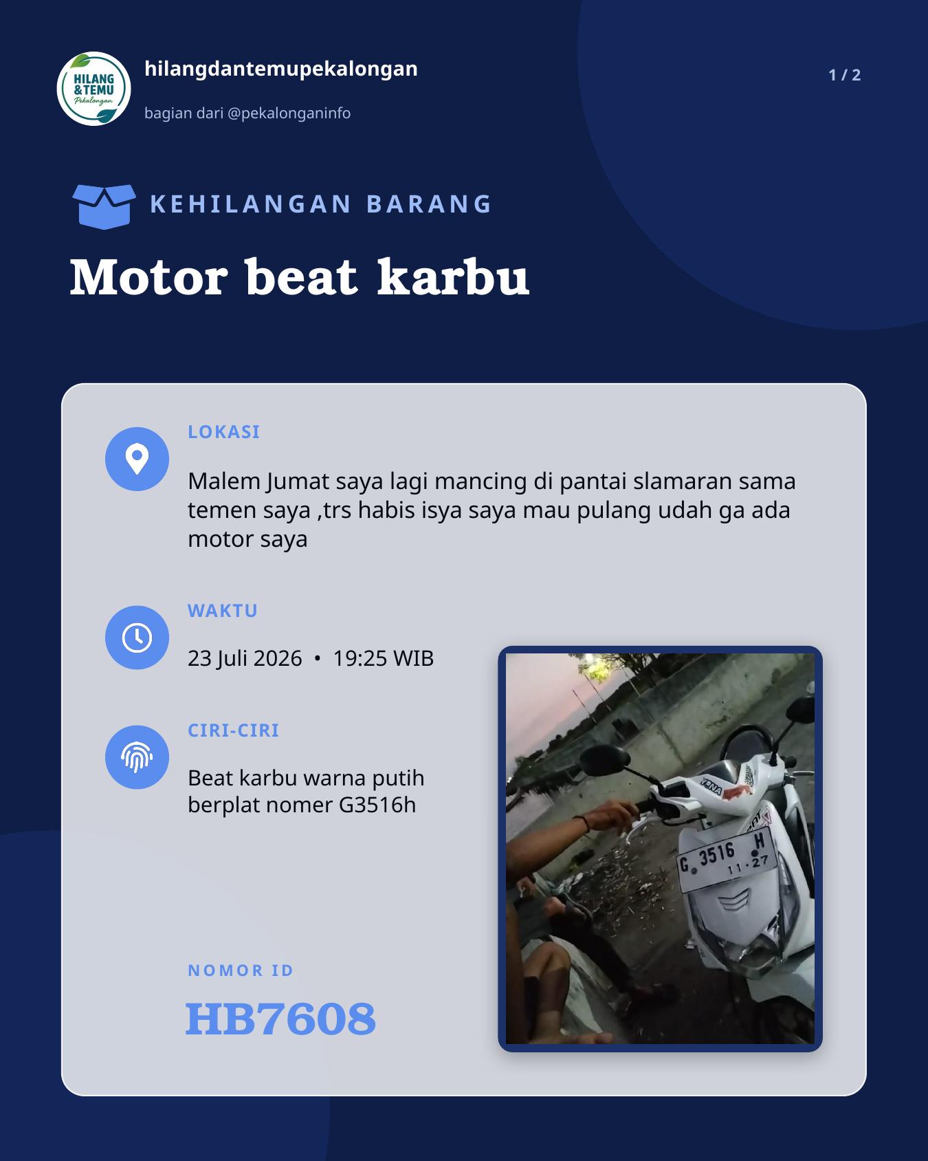 Slide 1 laporan Motor beat karbu